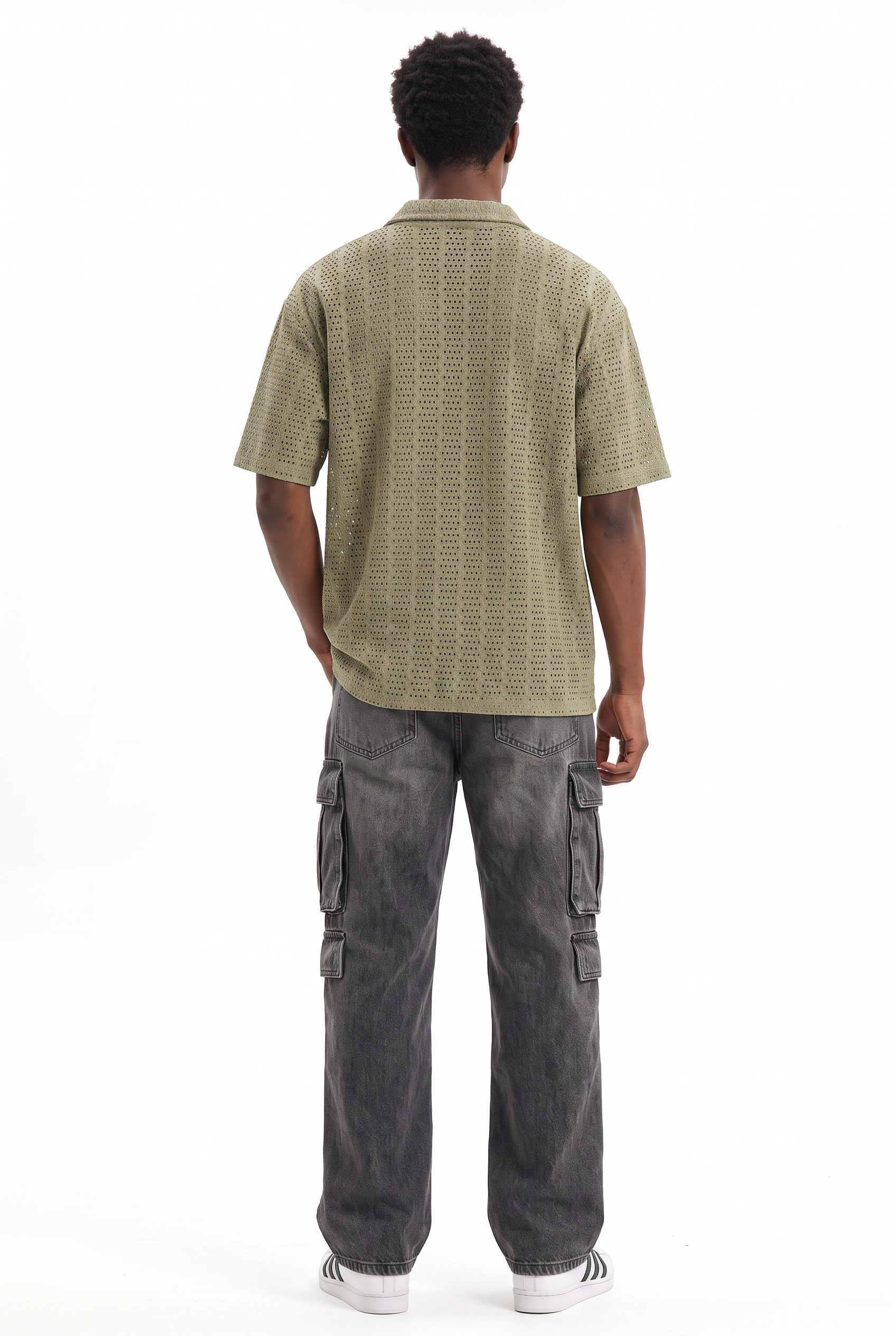 Olive Chest Pocket Casual Shirt