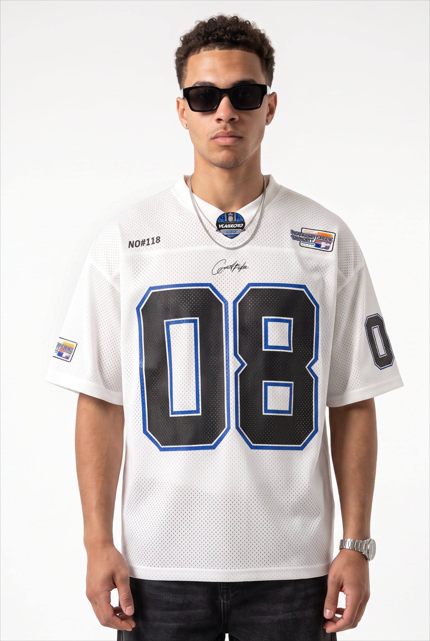 White Chest Pocket Crew Neck Tee