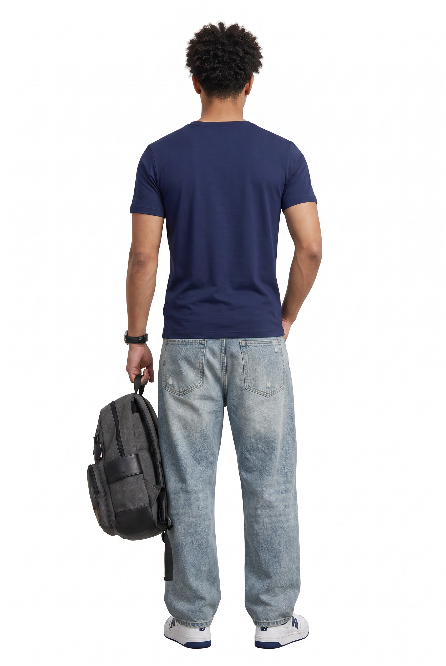 Sky Blue Oversized Crew Neck Tee