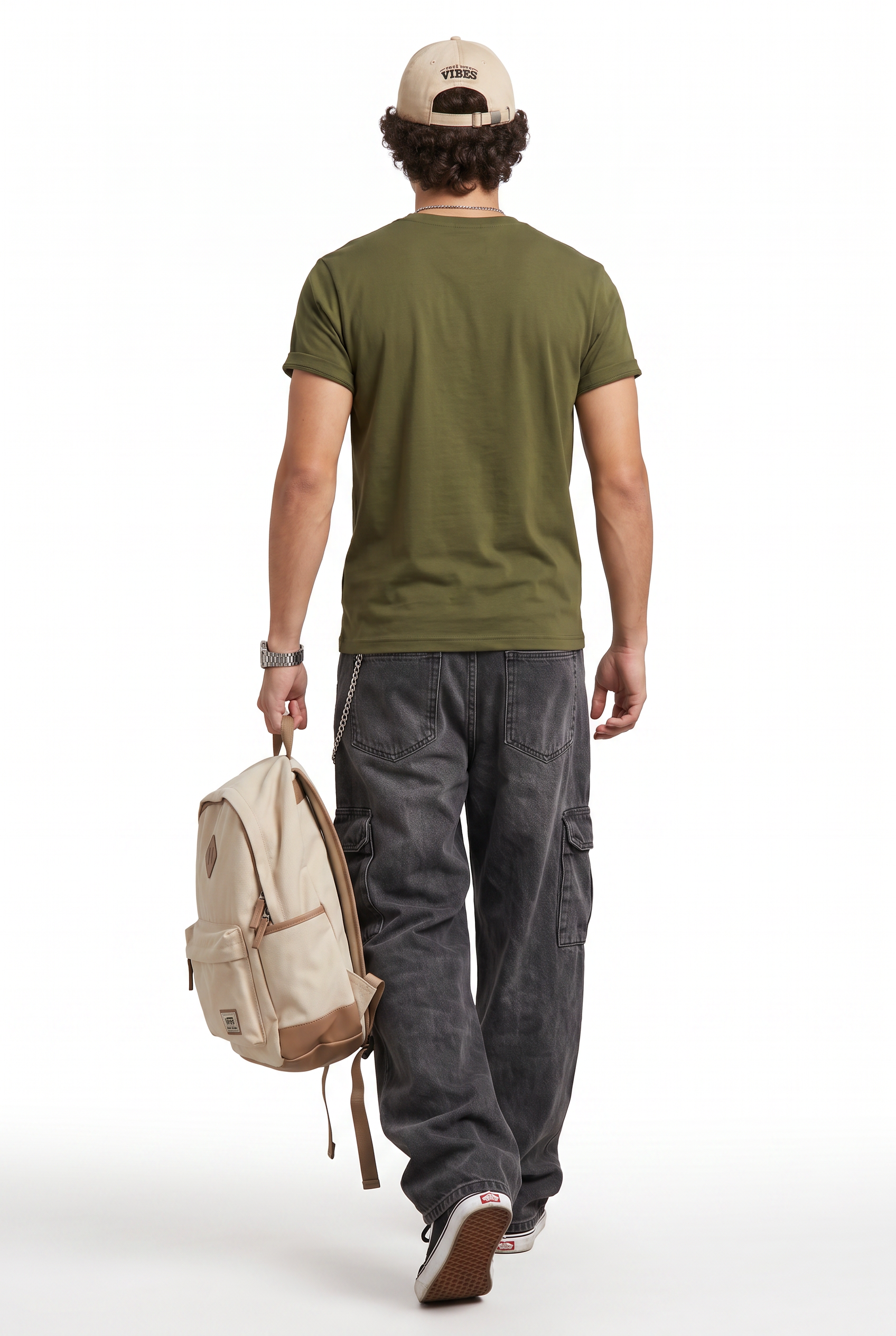 Olive Dropped Shoulder Oversized Tee