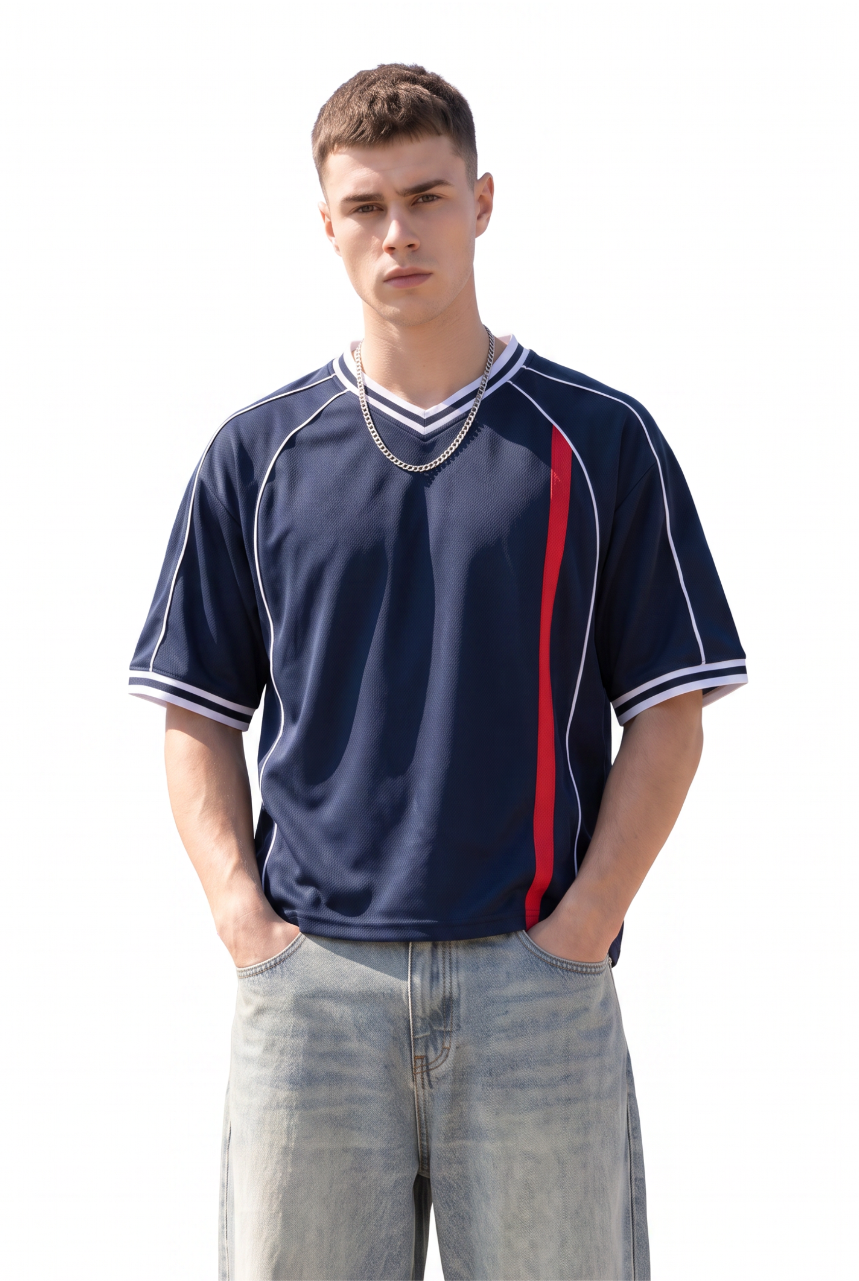 Steel Blue Chest Pocket T-Shirt
