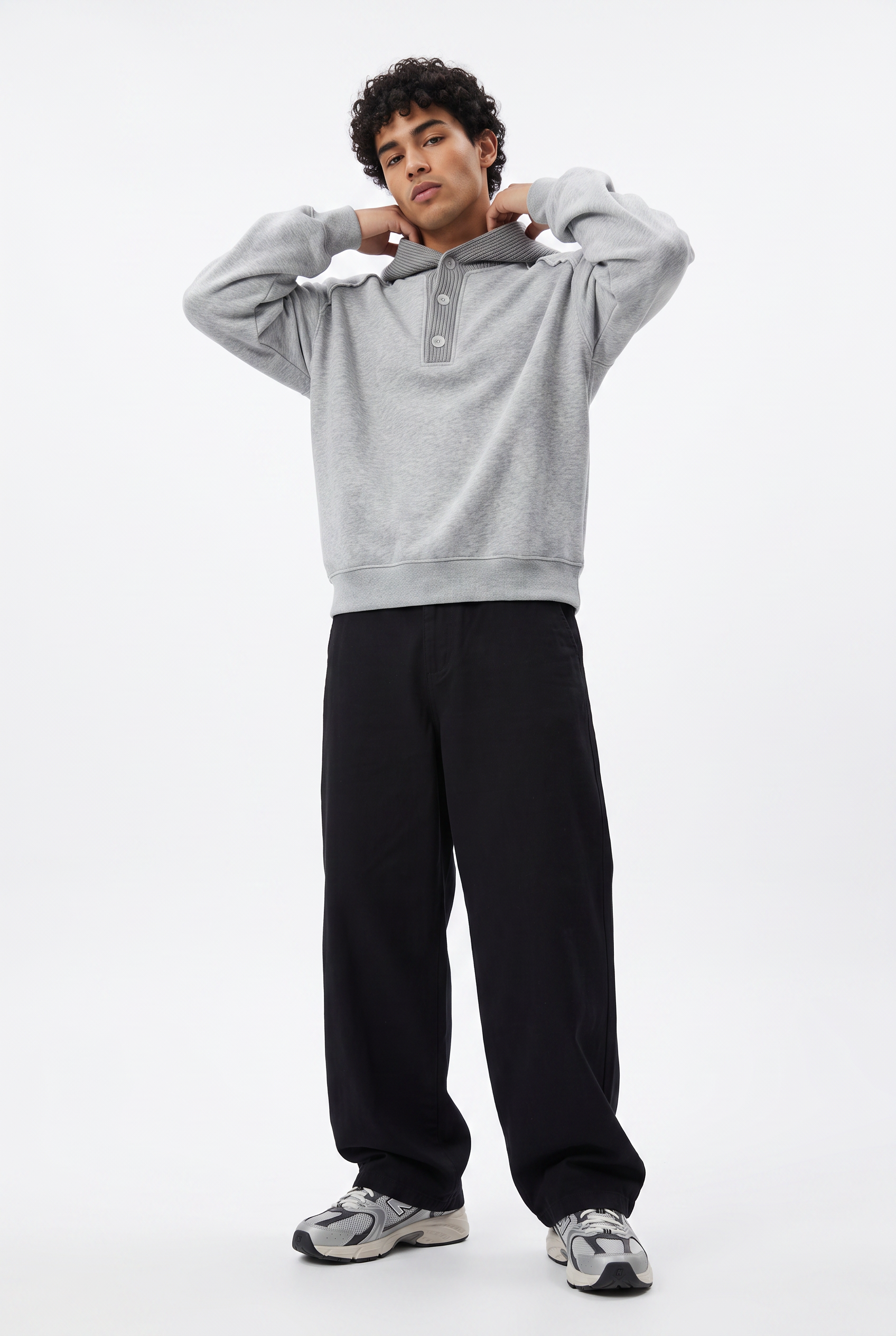 Grey Dropped Shoulder Oversized Sweatshirt