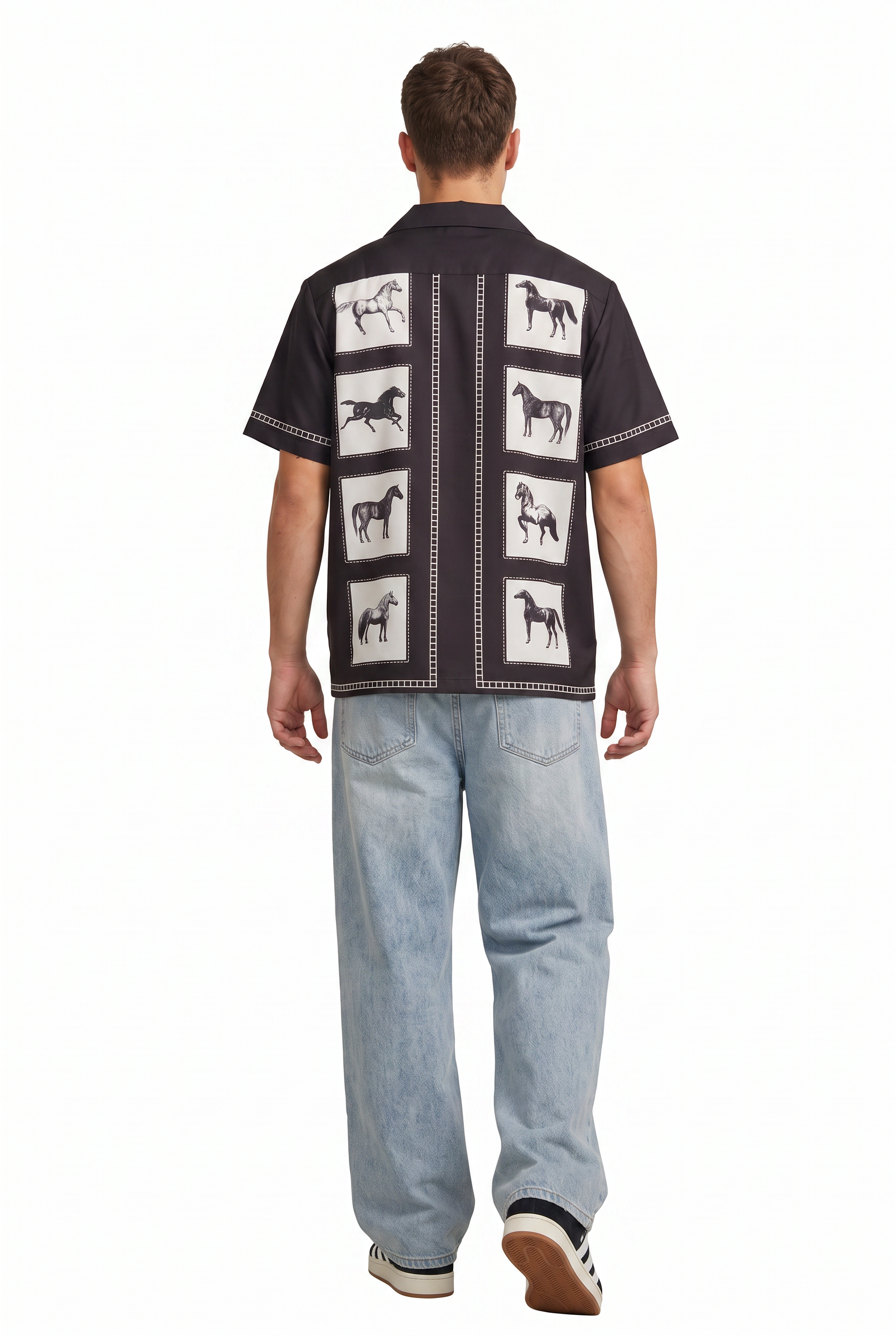 Black Chest Pocket Casual Shirt