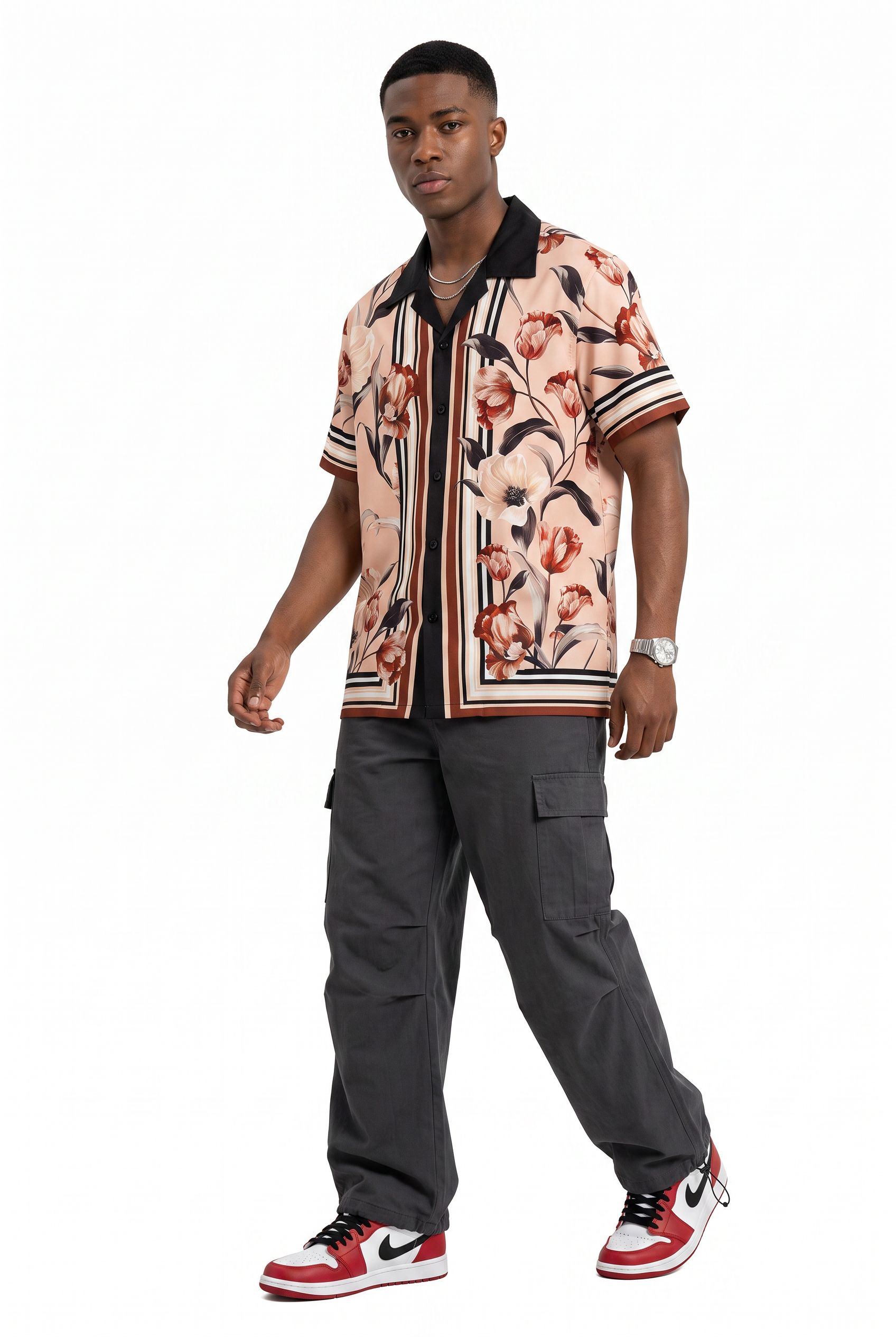 Pink Chest Pocket Casual Shirt