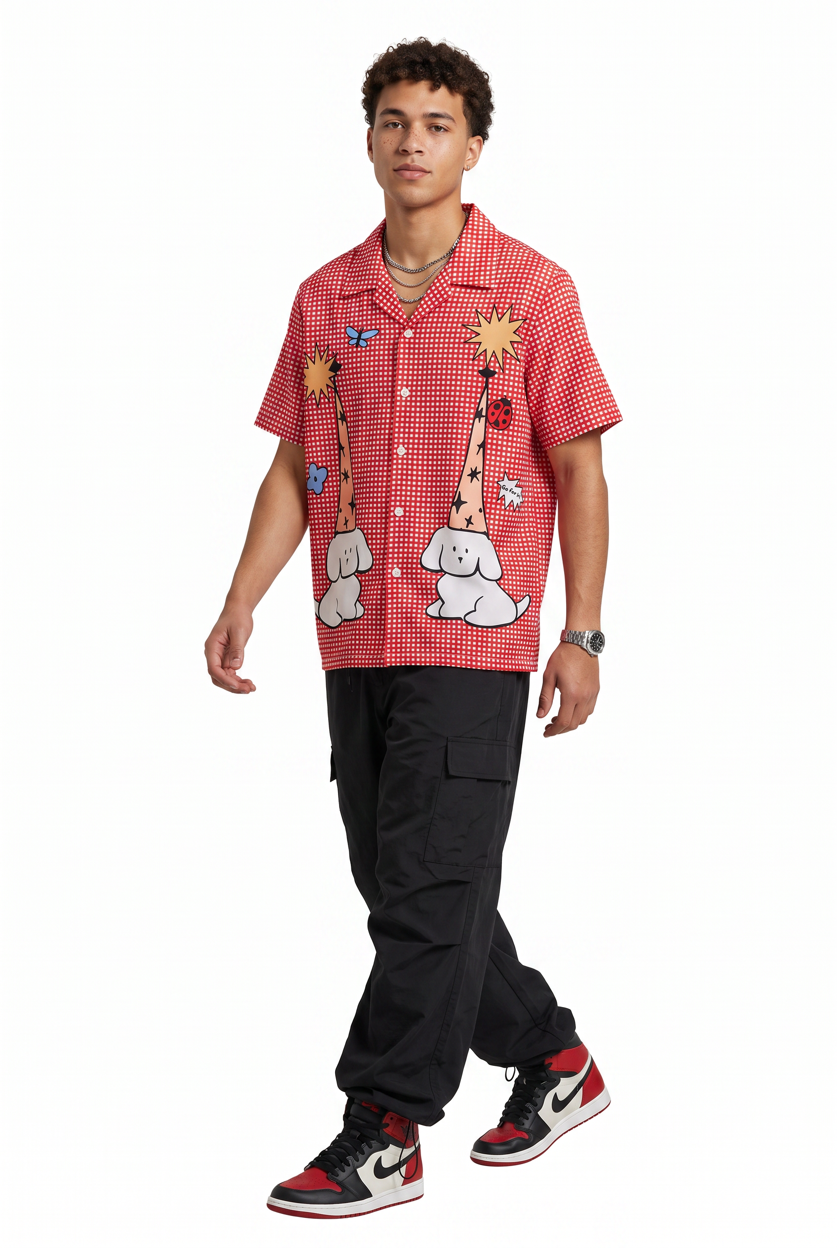 Red Chest Pocket Casual Shirt