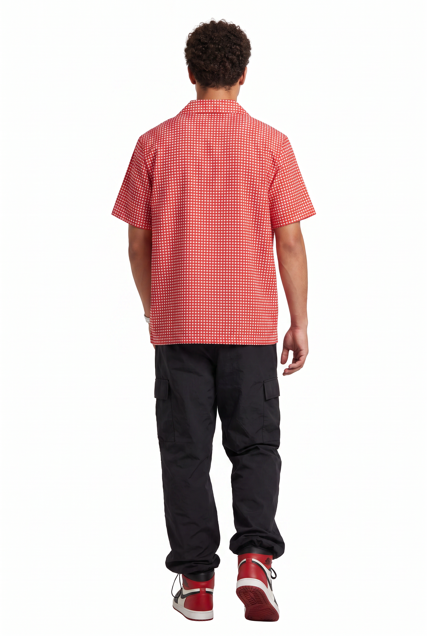 Red Chest Pocket Casual Shirt