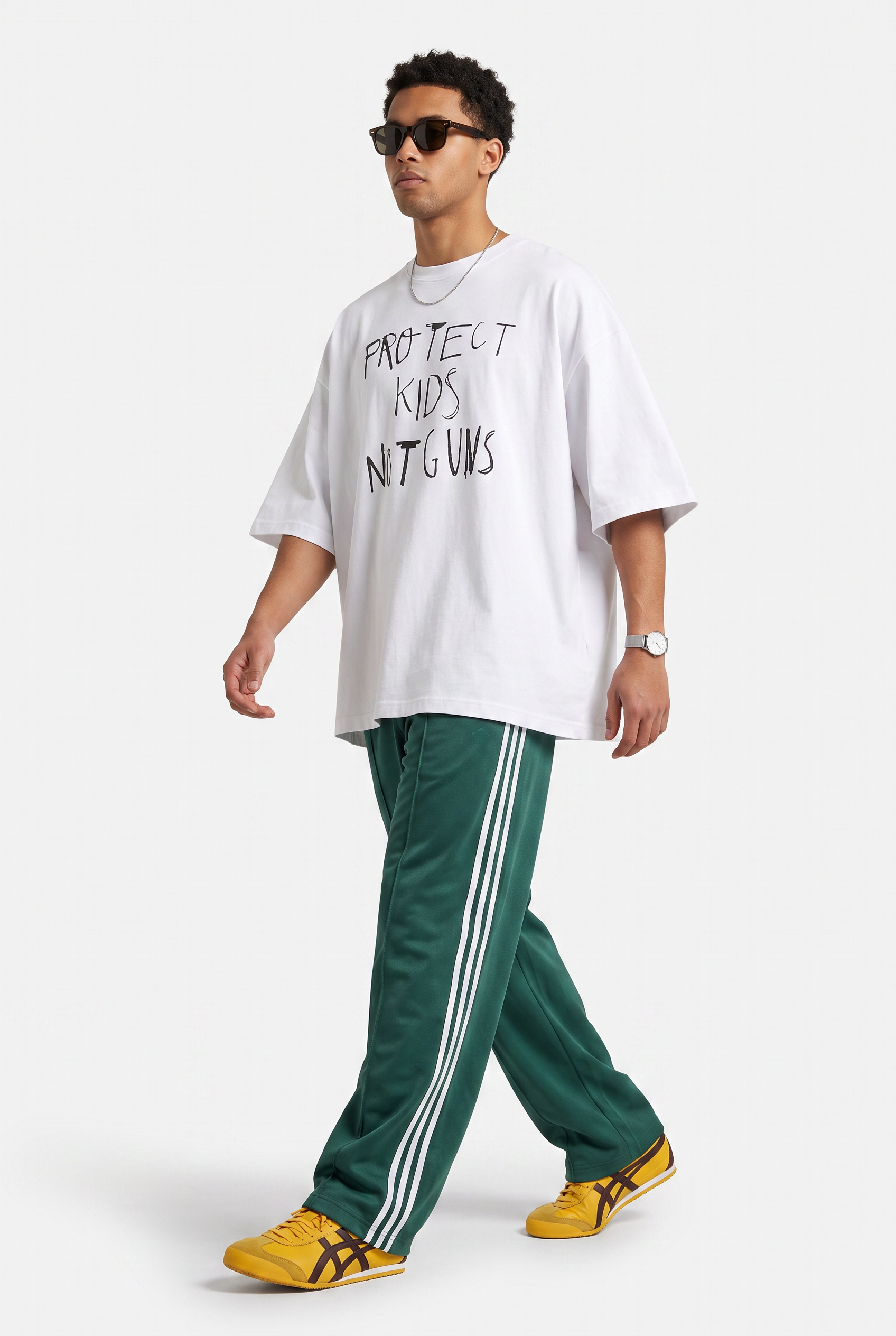 White Oversized Crew Neck Tee