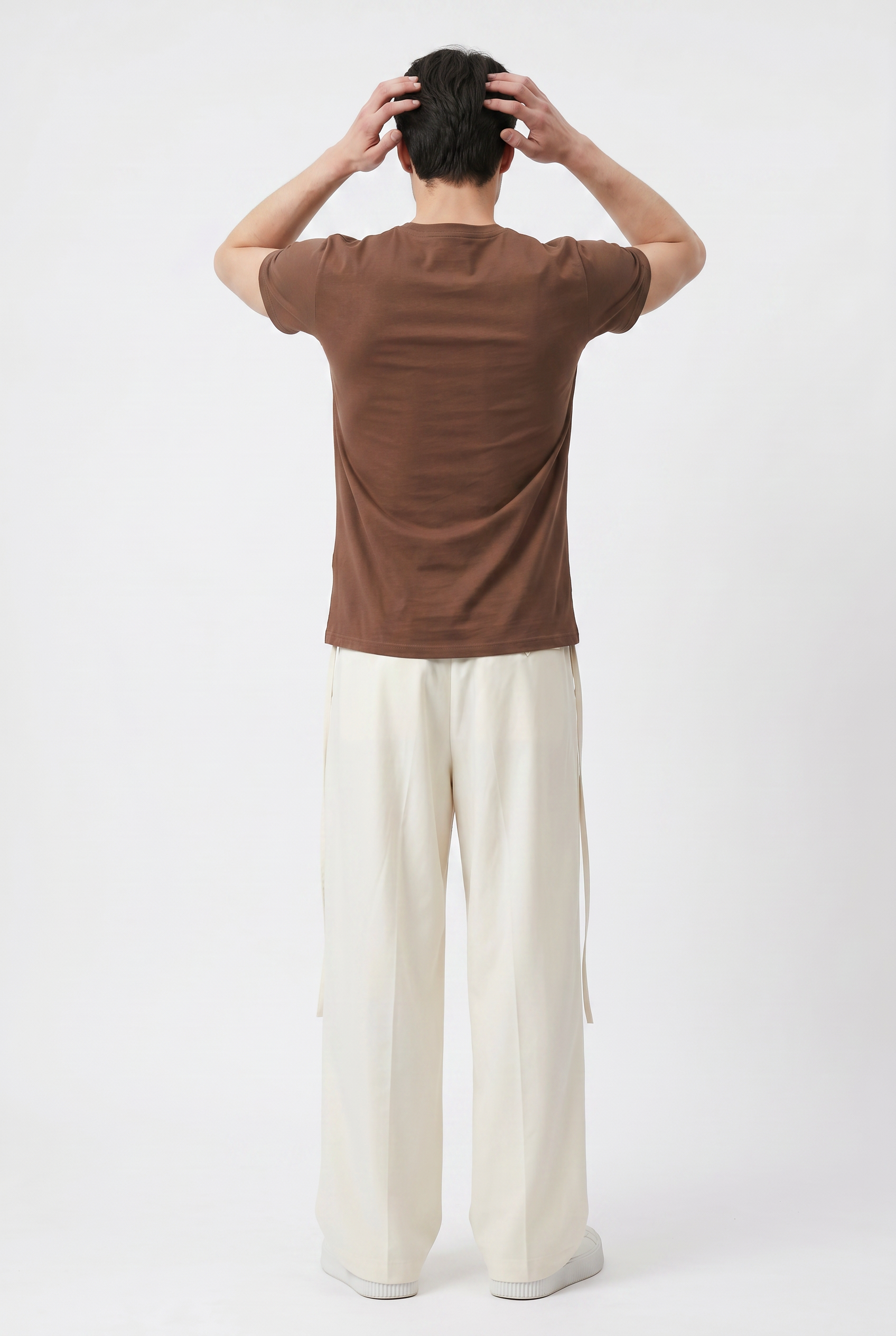 White Relaxed Casual Trouser