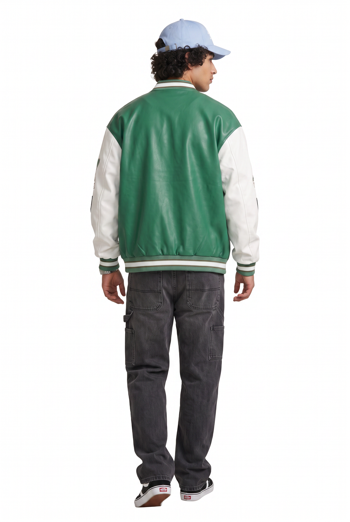 Green Leather Varsity Jacket