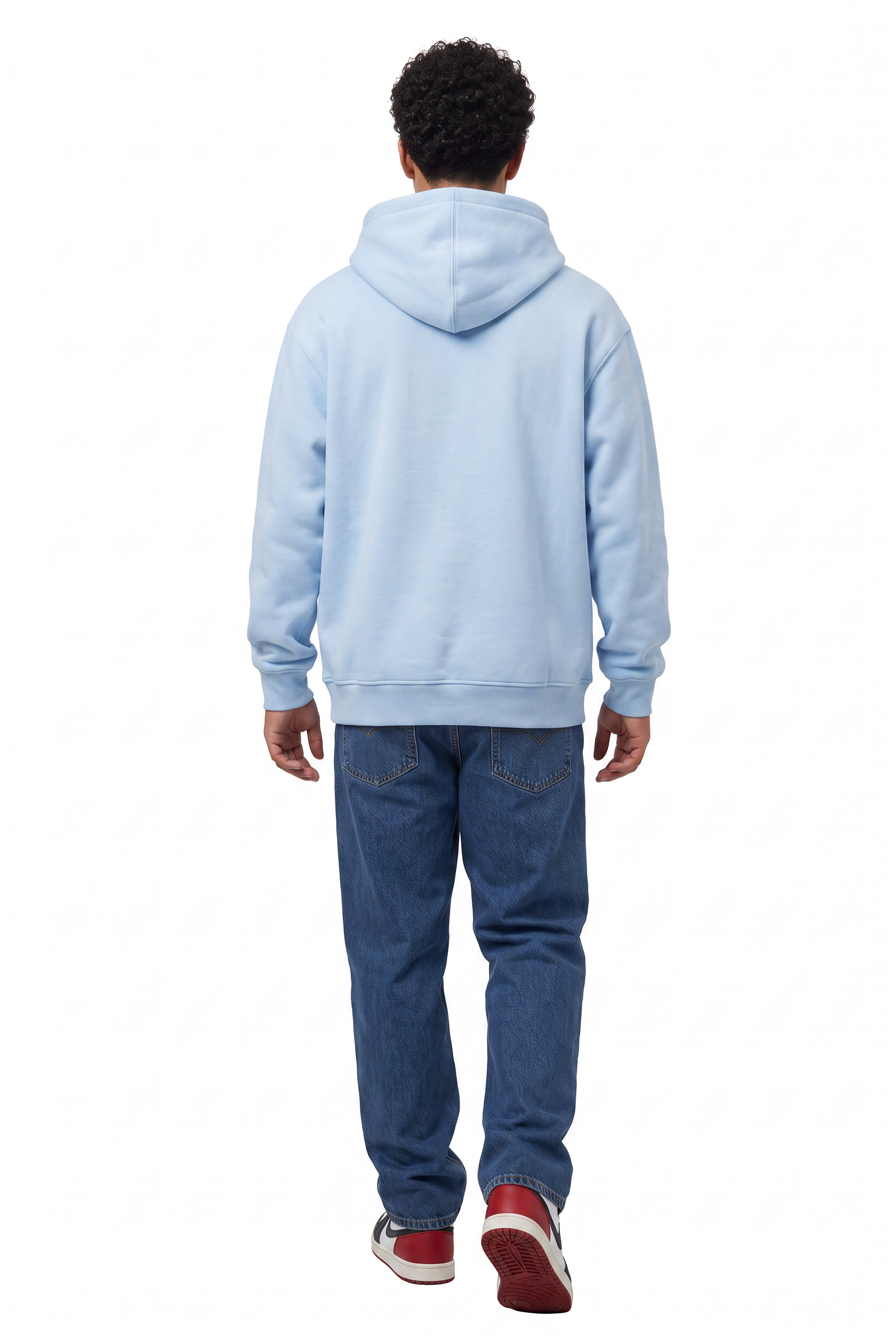 Steel Blue Oversized Drawstring Hoodie