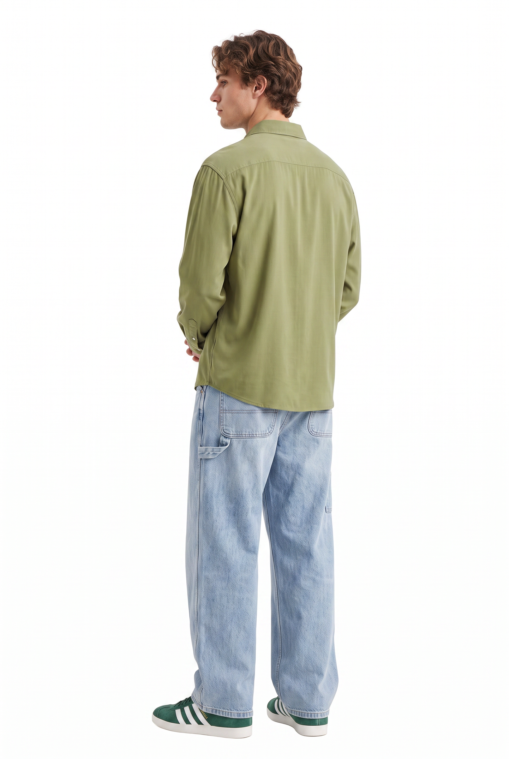 Sage Green Slim Formal Shirt