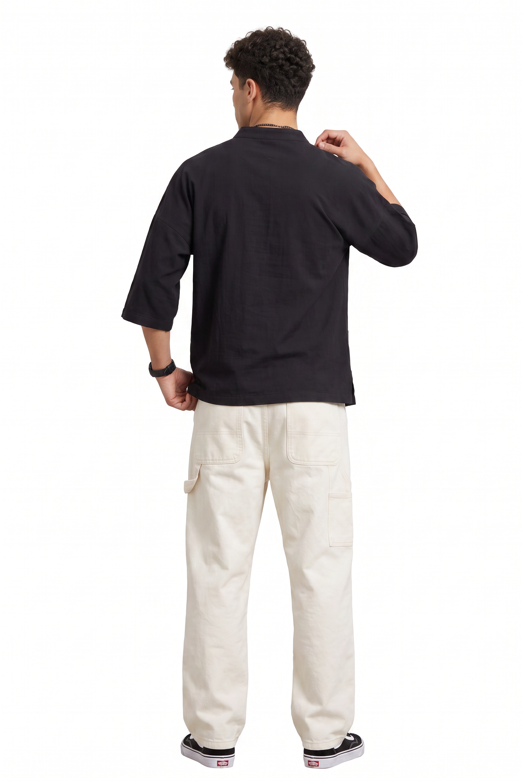 Black Chest Pocket Casual Shirt