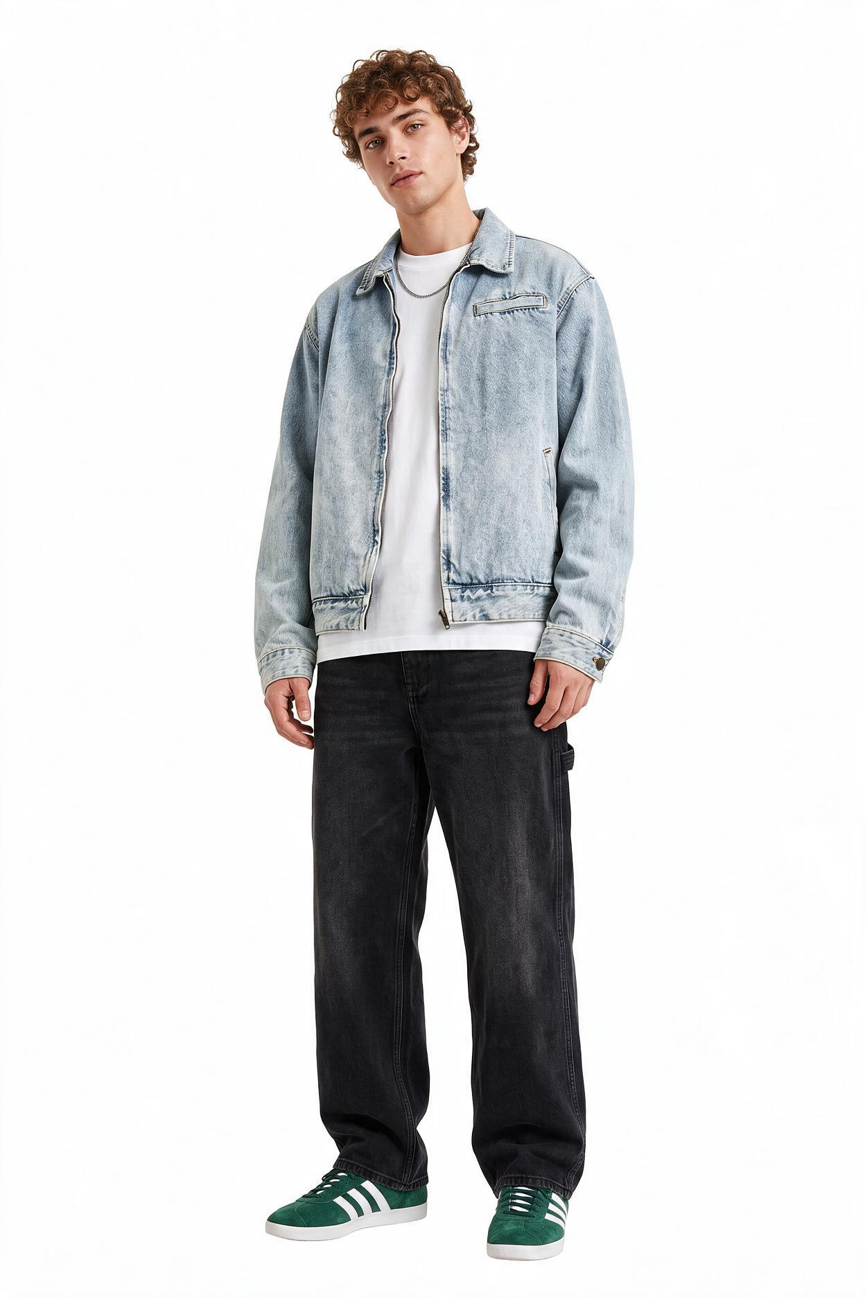 Navy Hooded Zip Jacket