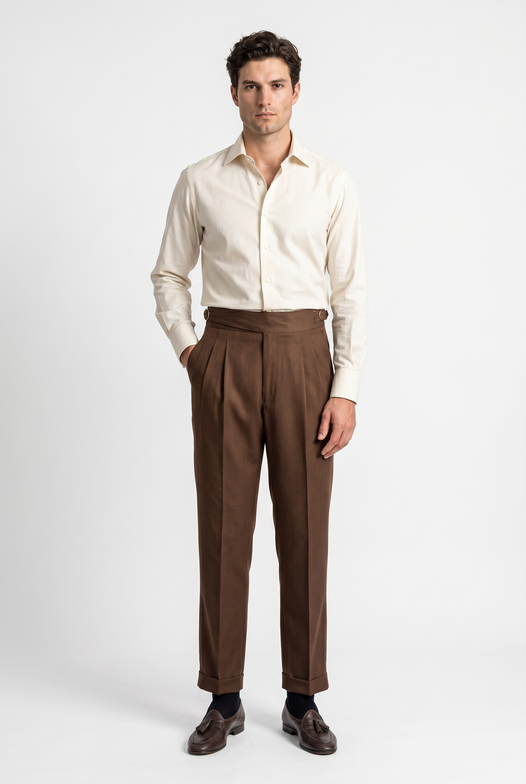 Brown Slim Formal Trouser