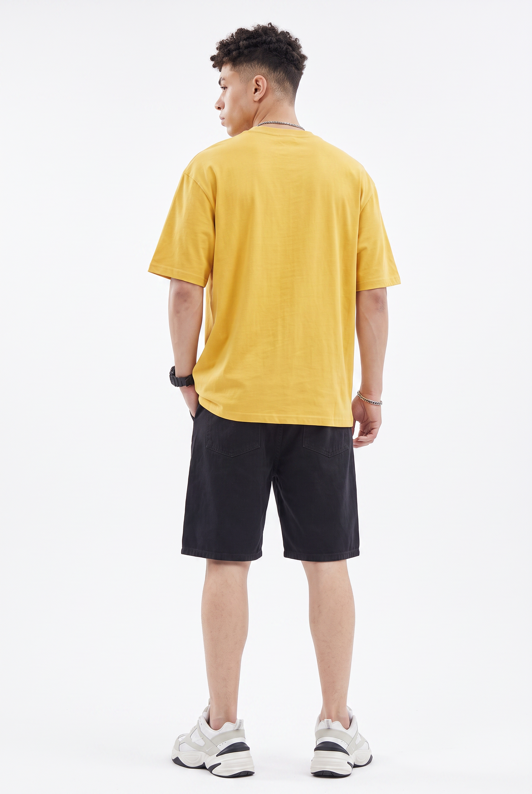 Black Drawstring Regular Shorts