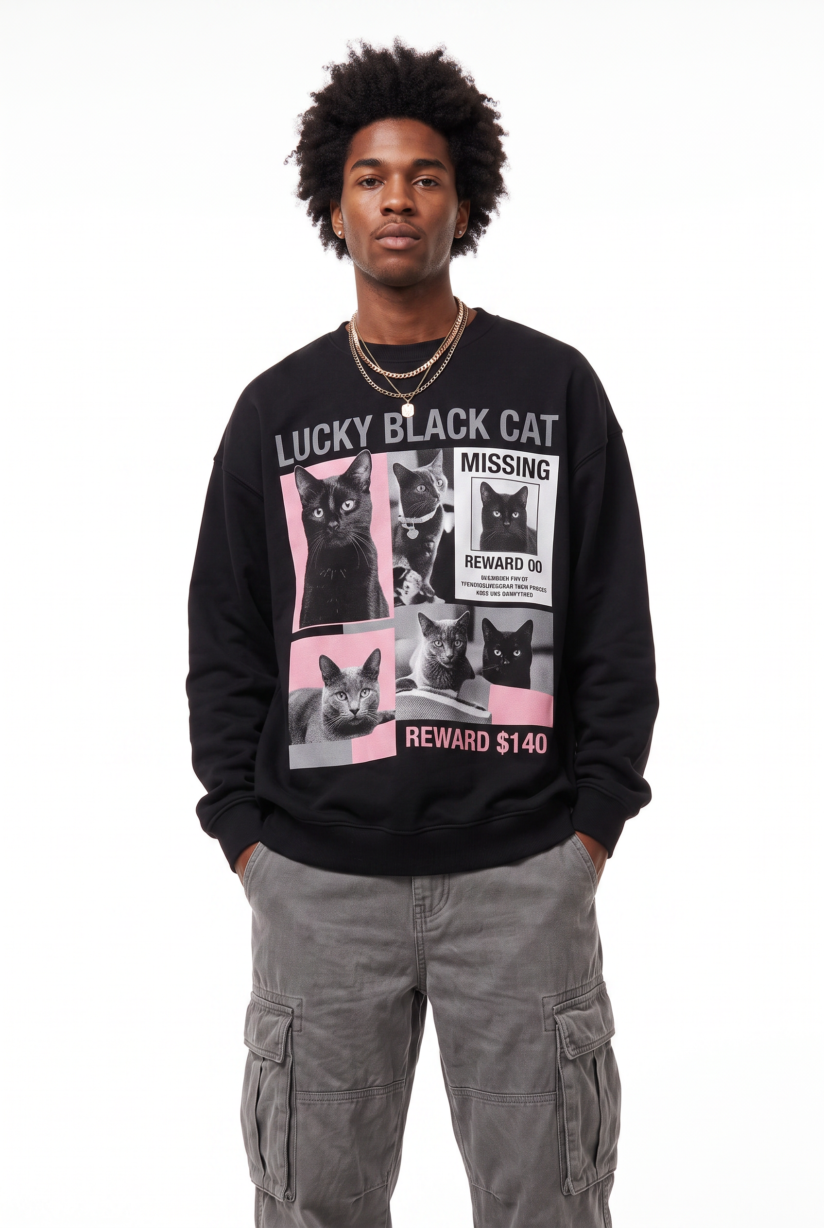 Black Dropped Shoulder Oversized Sweatshirt