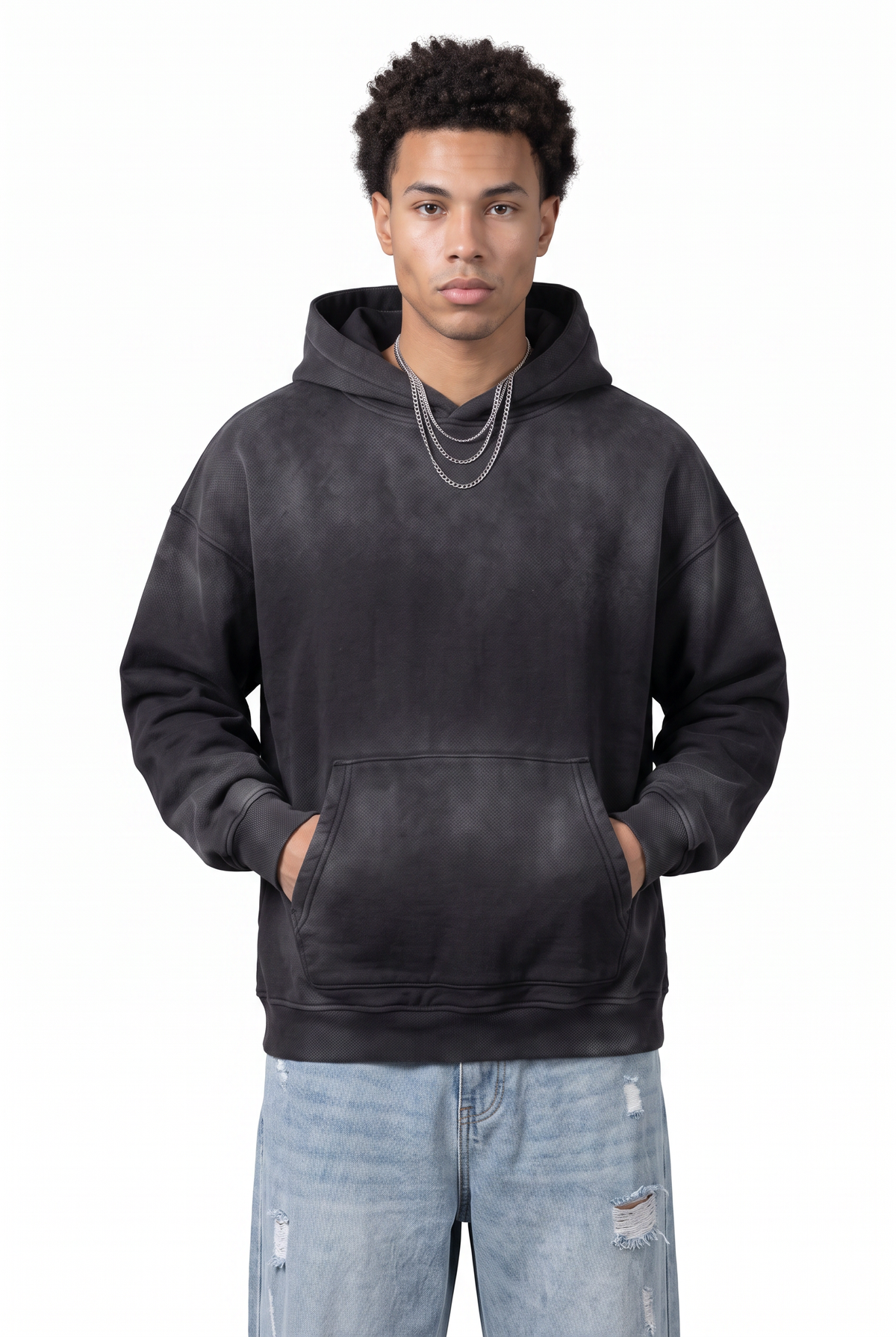 Washed Black Oversized Hoodie