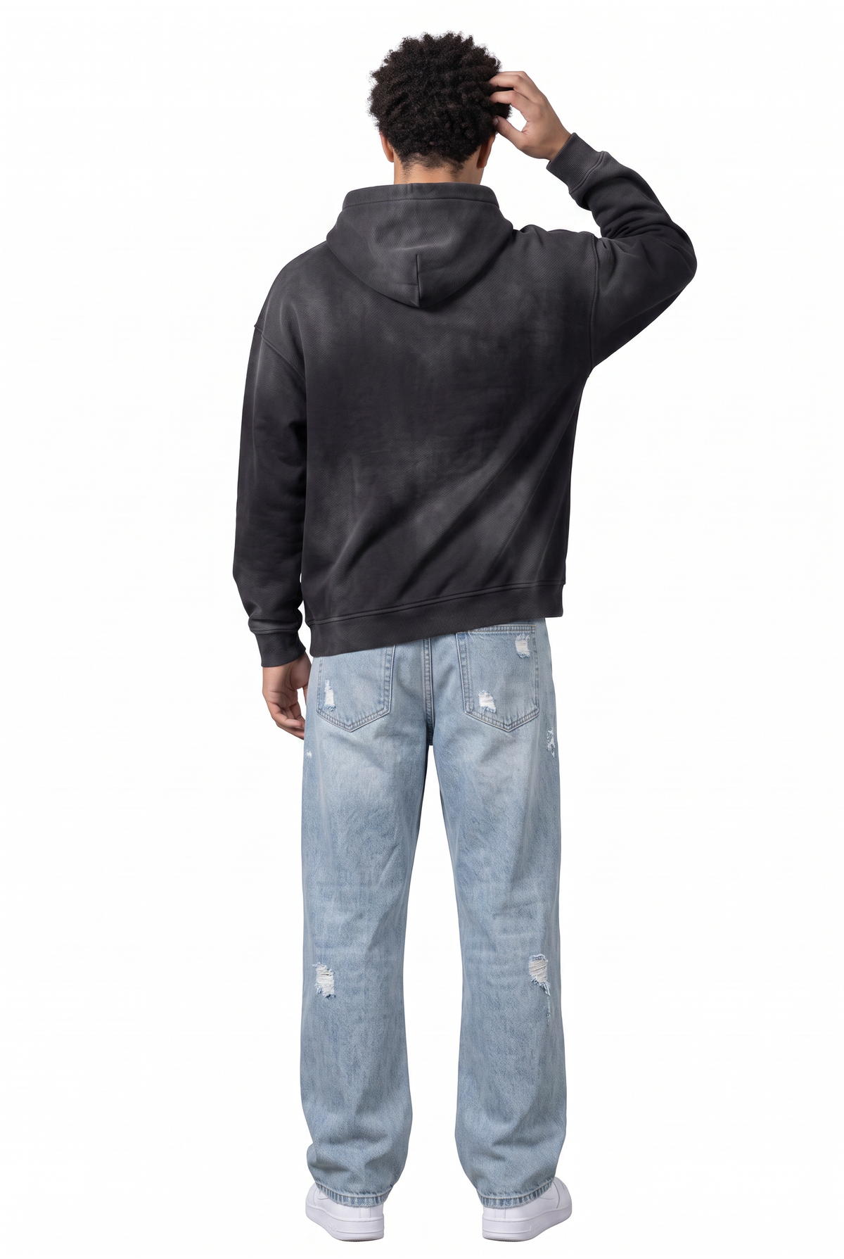 Washed Black Oversized Hoodie