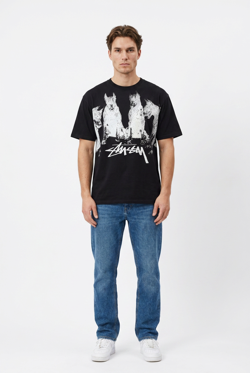 Black Relaxed Graphic Tee