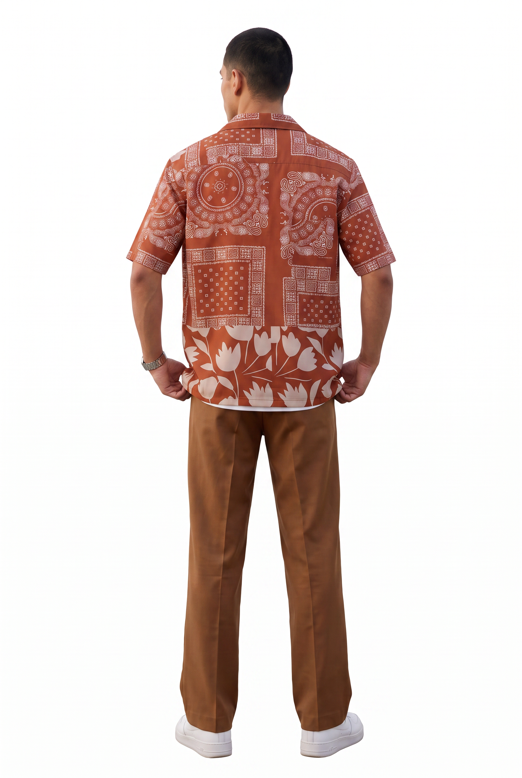 Brown Chest Pocket Casual Shirt