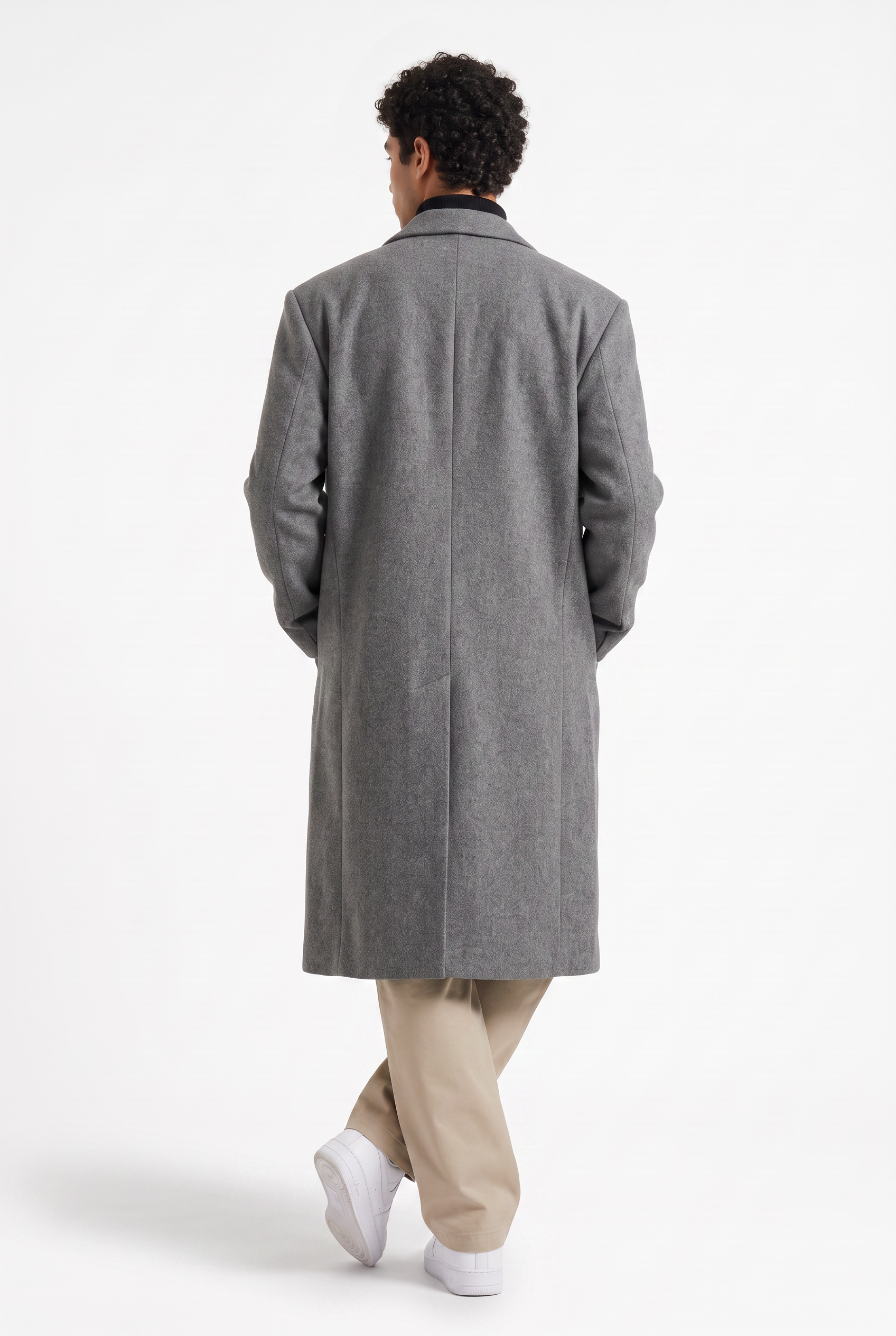 Grey Slim Notch Lapel Blazer