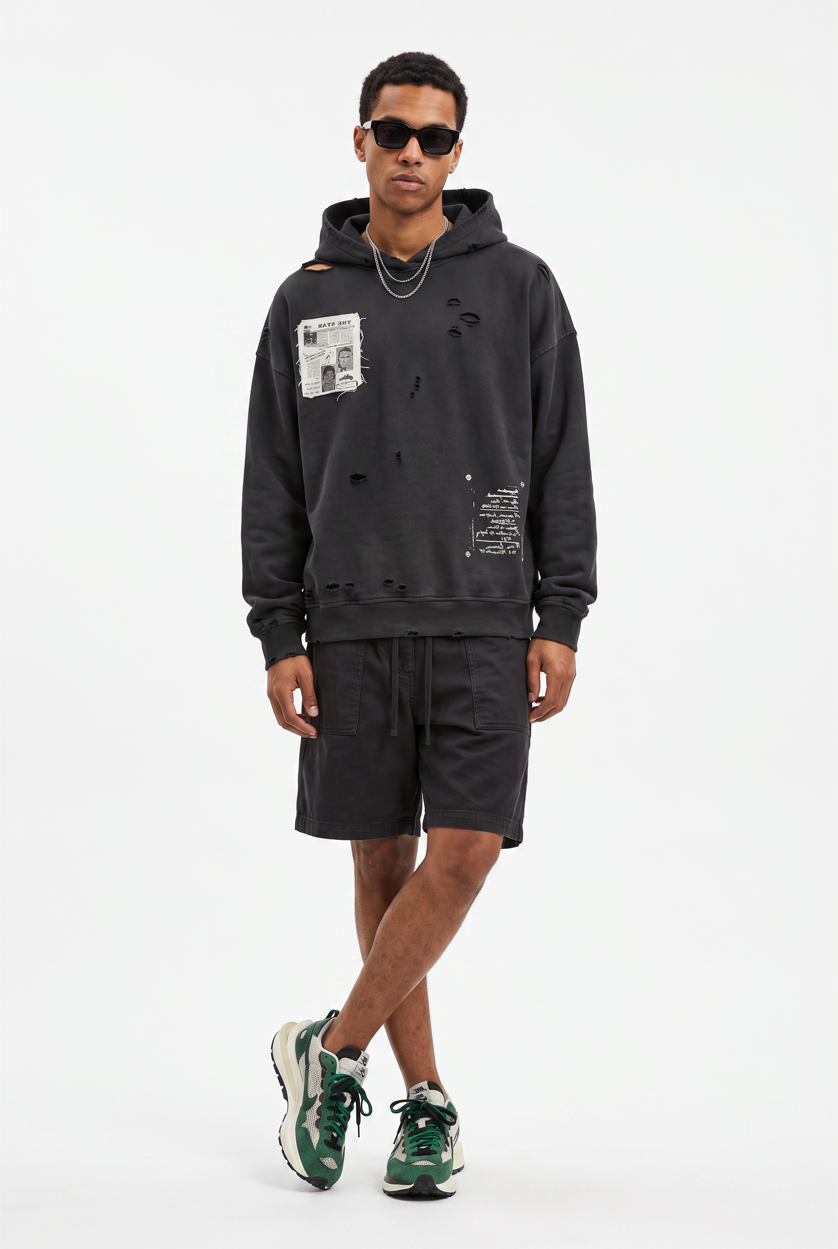 Grey Oversized Drawstring Hoodie