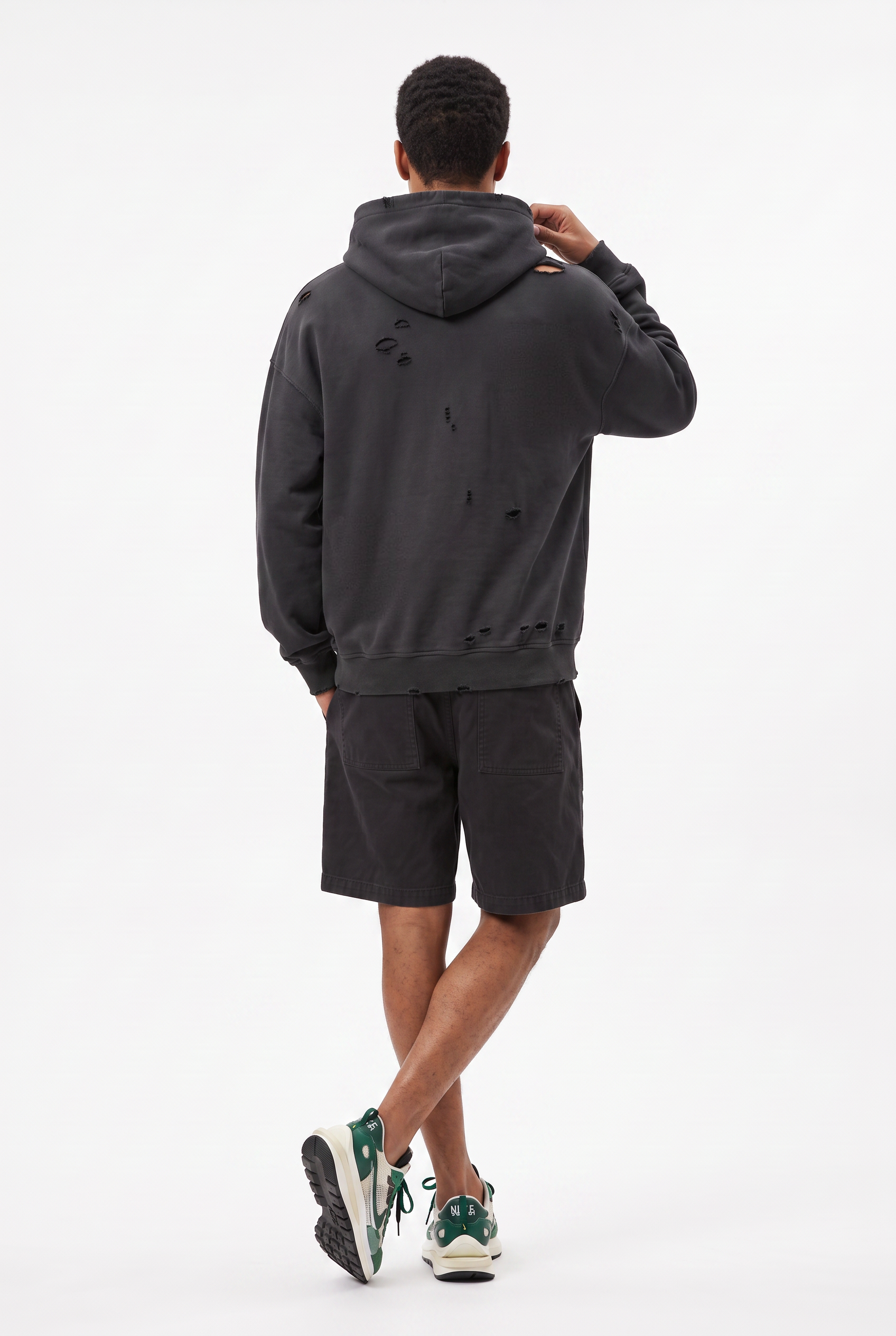 Grey Oversized Drawstring Hoodie