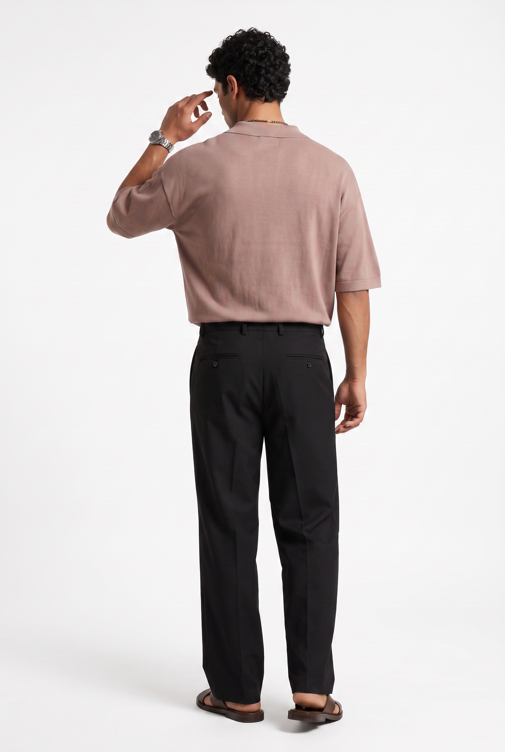 Beige Oversized Crew Neck Tee