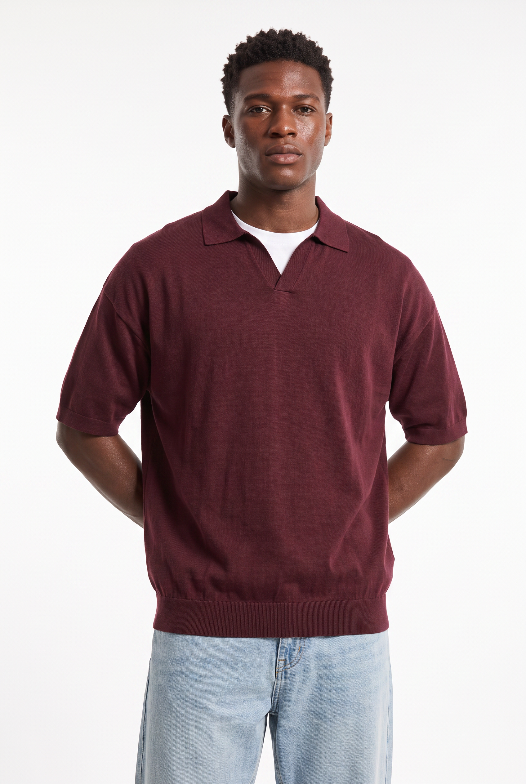 Maroon Round Neck T-Shirt
