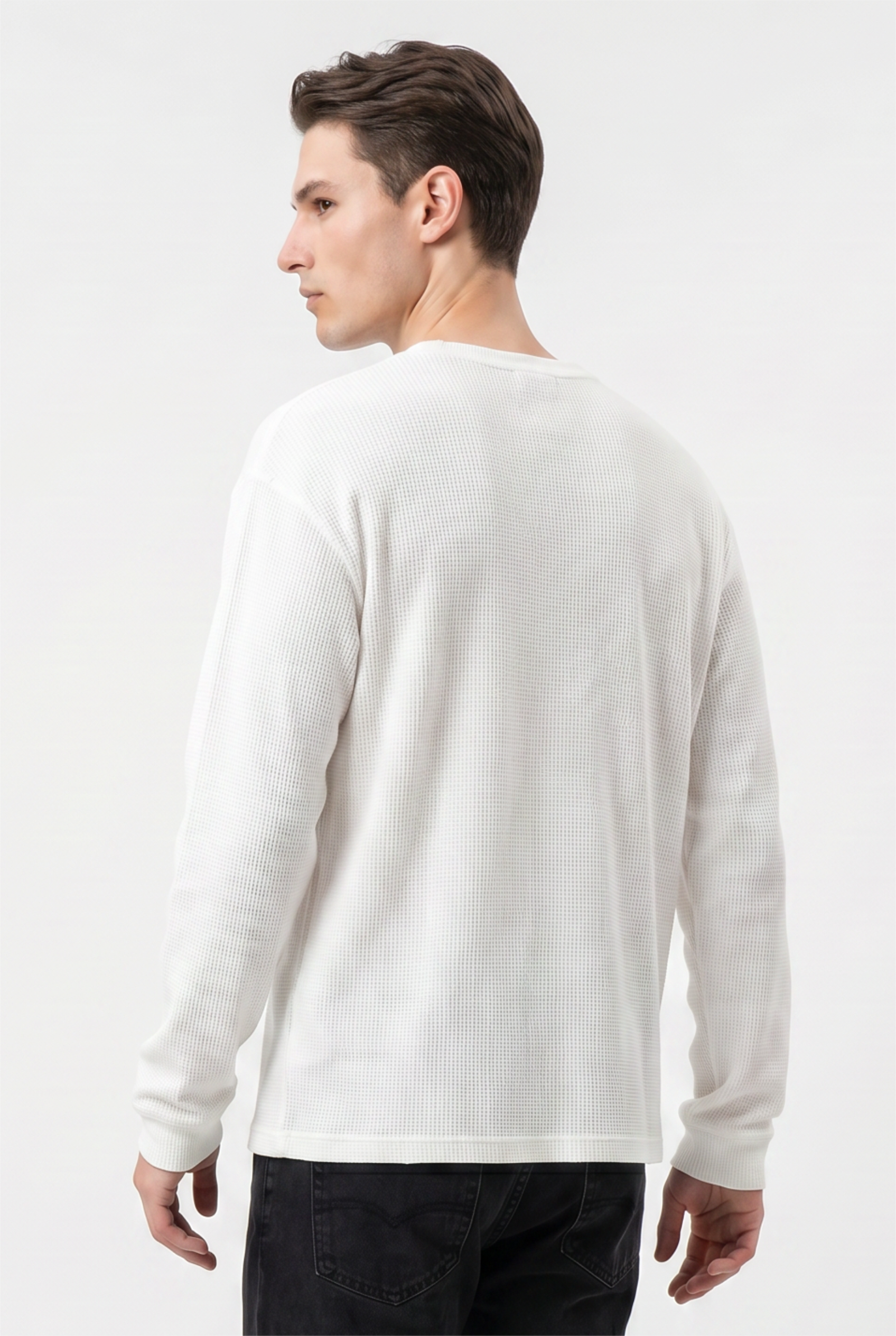 White Clean Cut Oversized T-Shirt