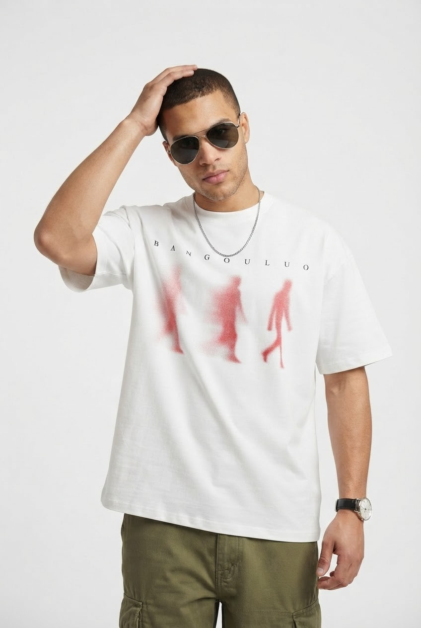 White Dropped Shoulder Oversized Tee