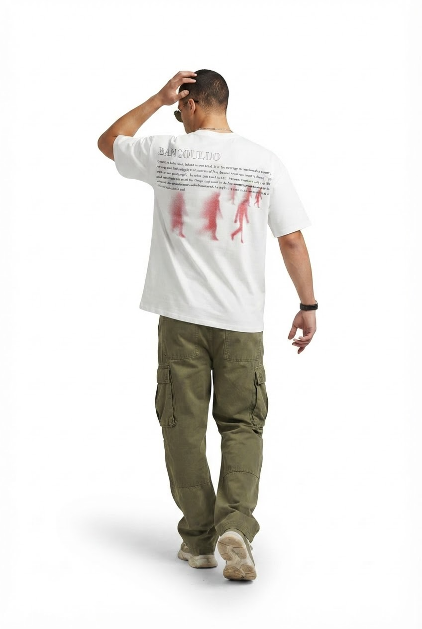 White Dropped Shoulder Oversized Tee