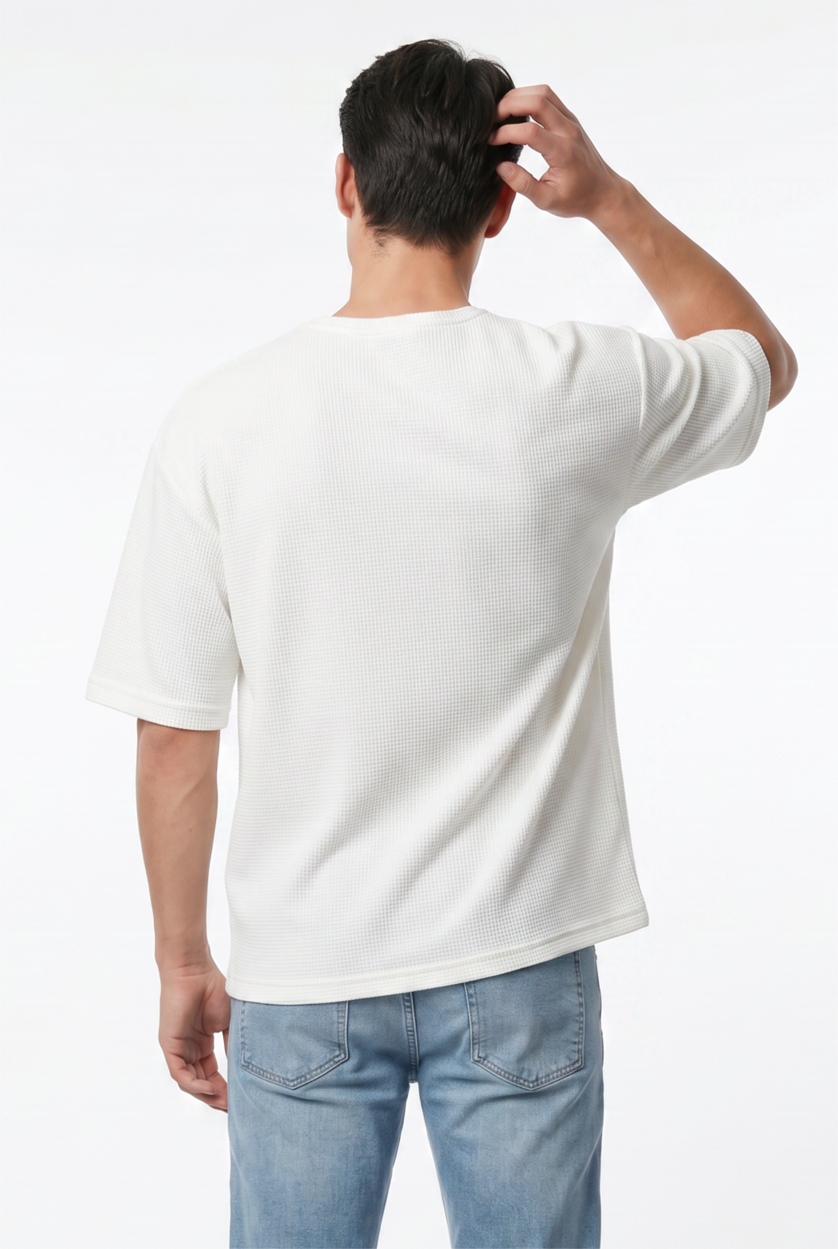 White Clean-Cut Oversized T-Shirt