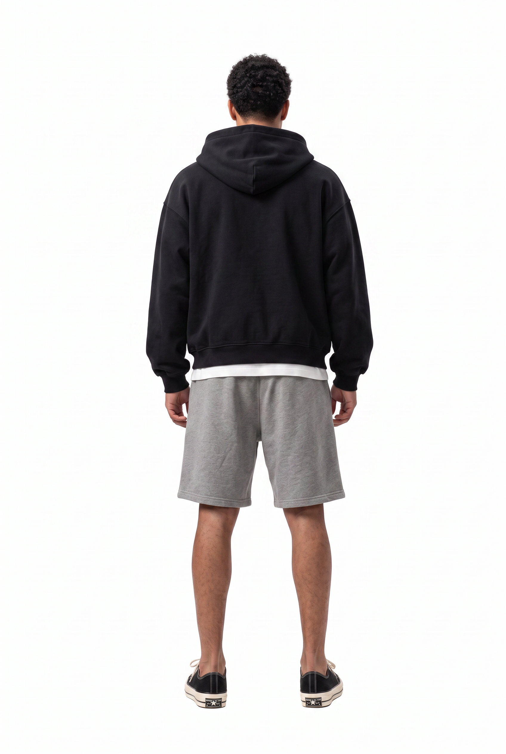 Black Oversized Drawstring Hoodie