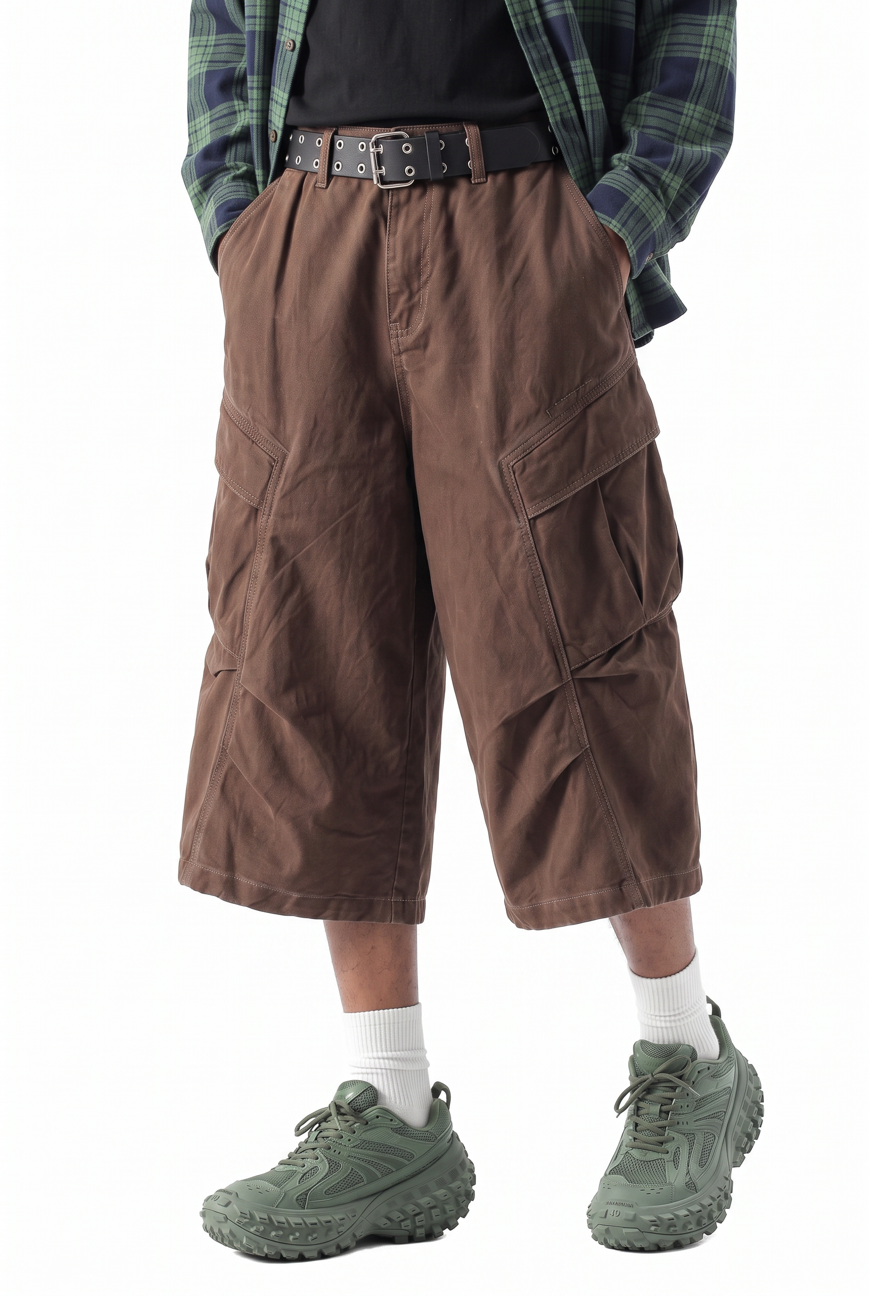 Brown Cargo Regular Shorts