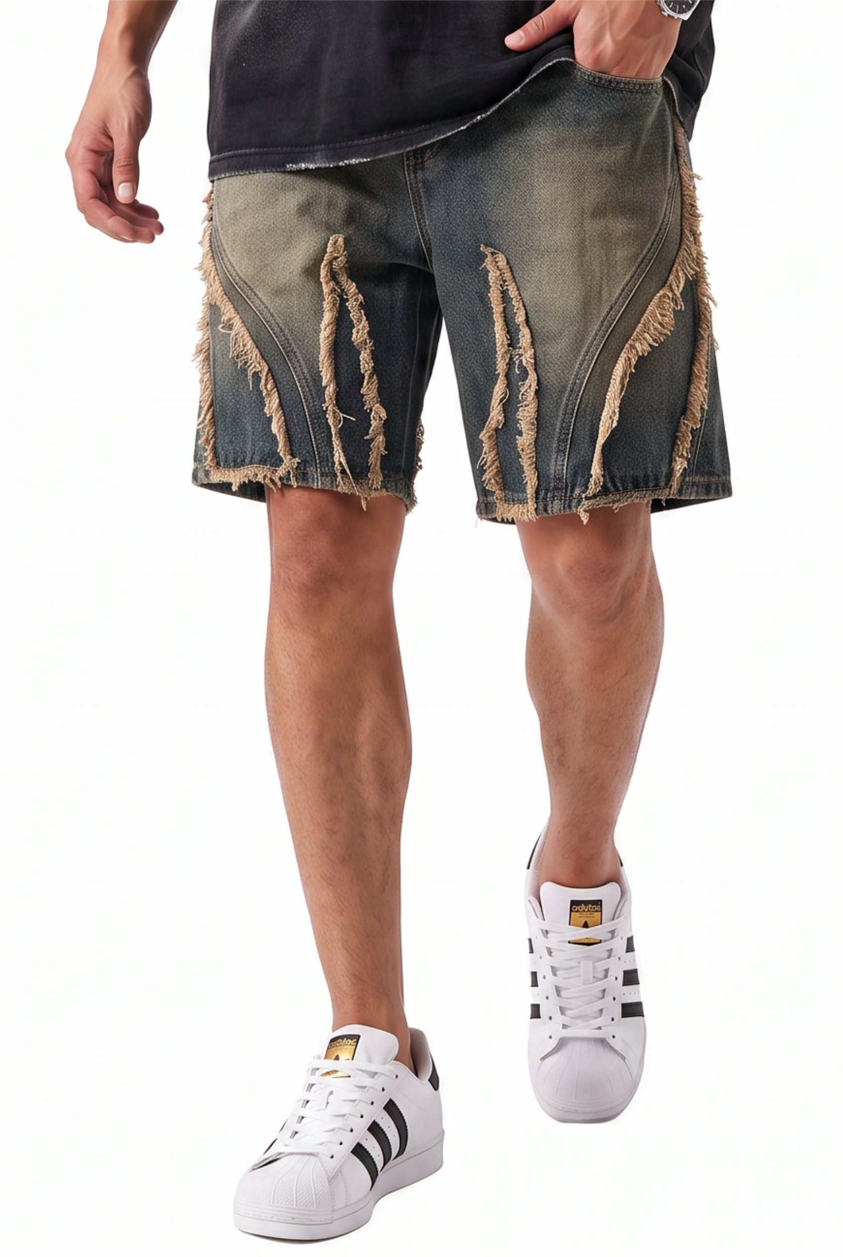 Navy Drawstring Regular Shorts