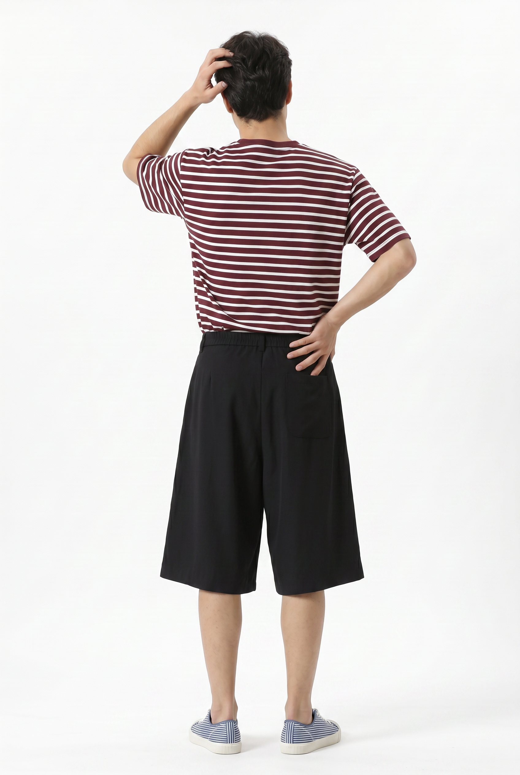 Blue Relaxed Cargo Shorts