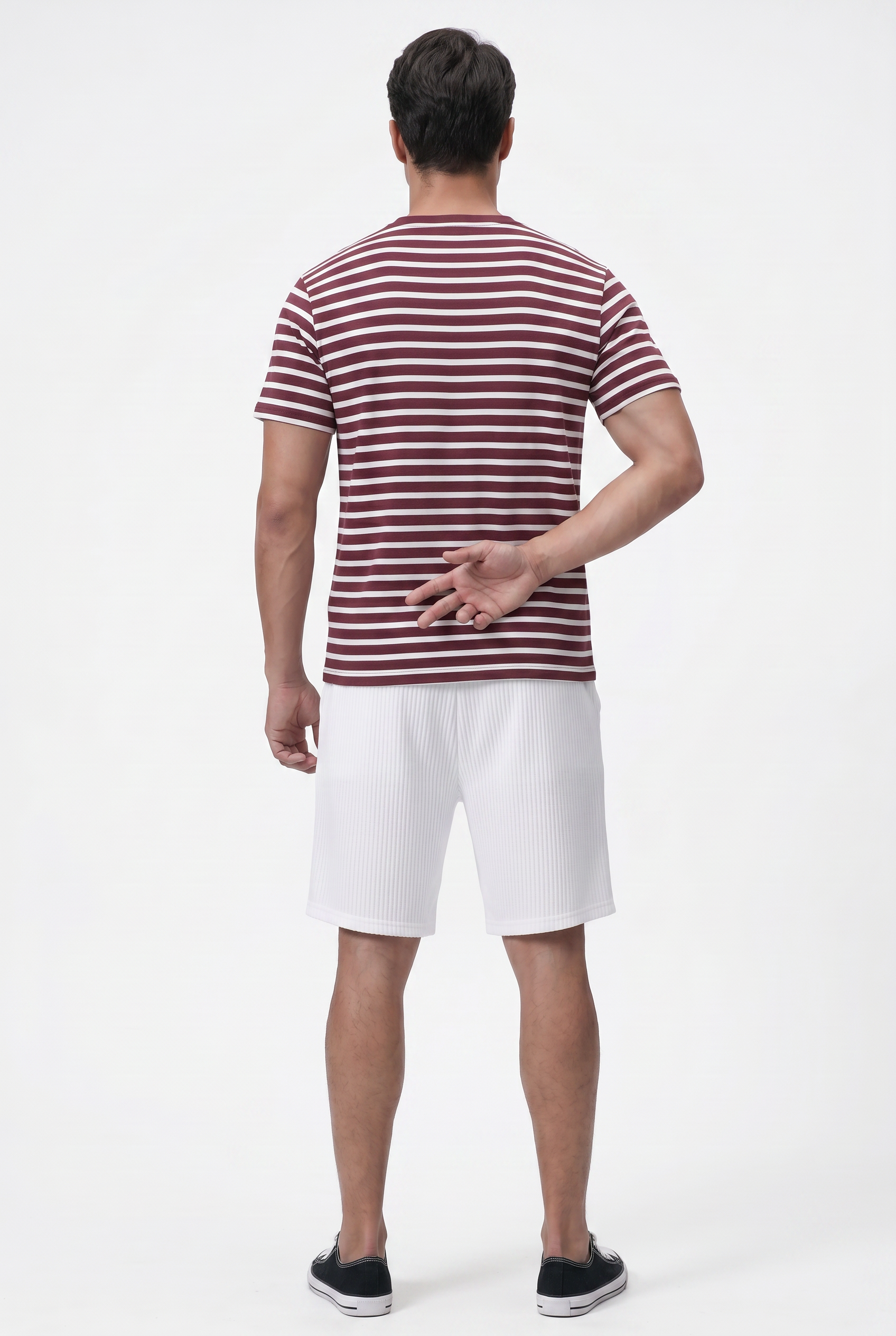 White Relaxed Drawstring Shorts