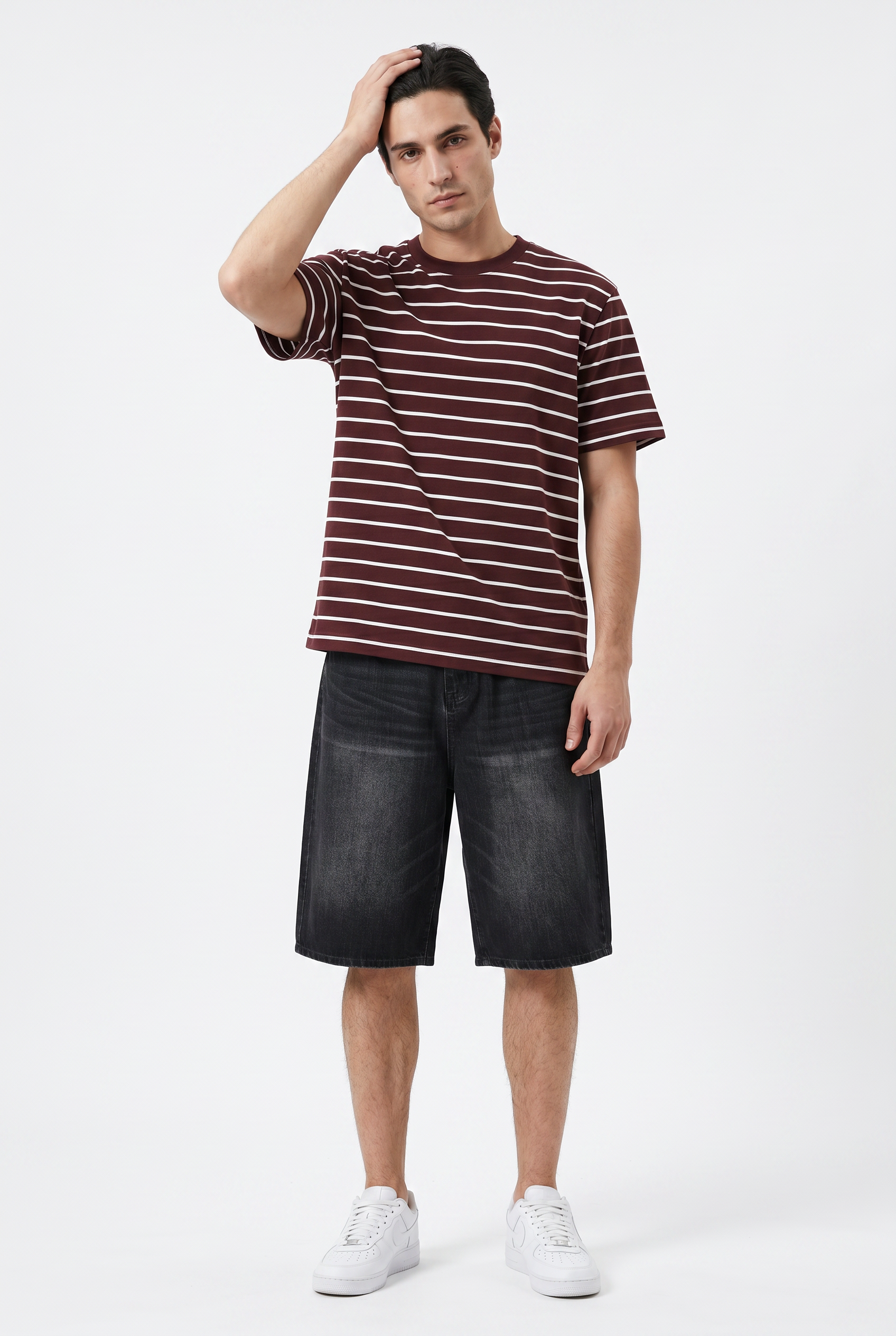 Black Relaxed Drawstring Shorts