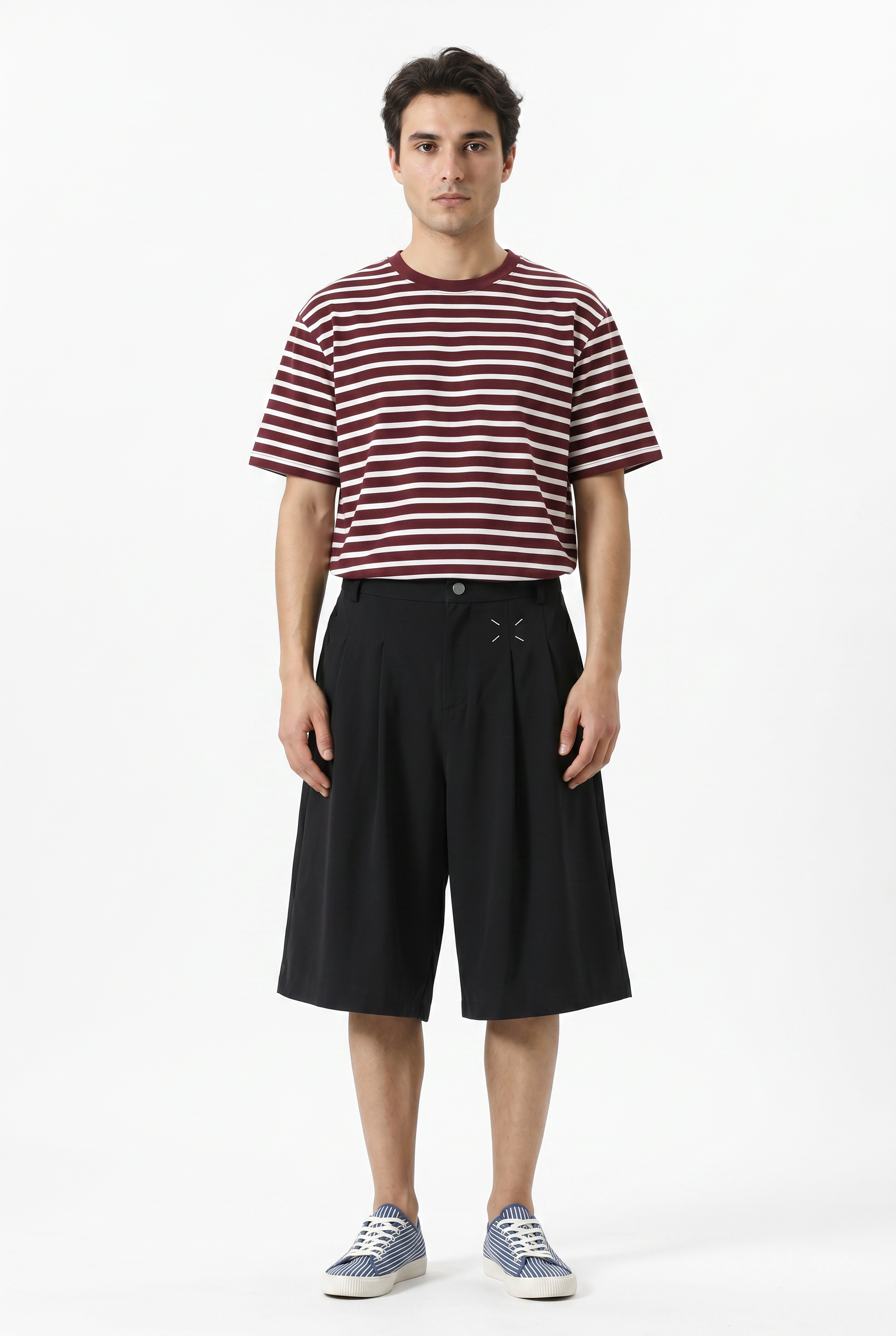 Black Relaxed Drawstring Shorts