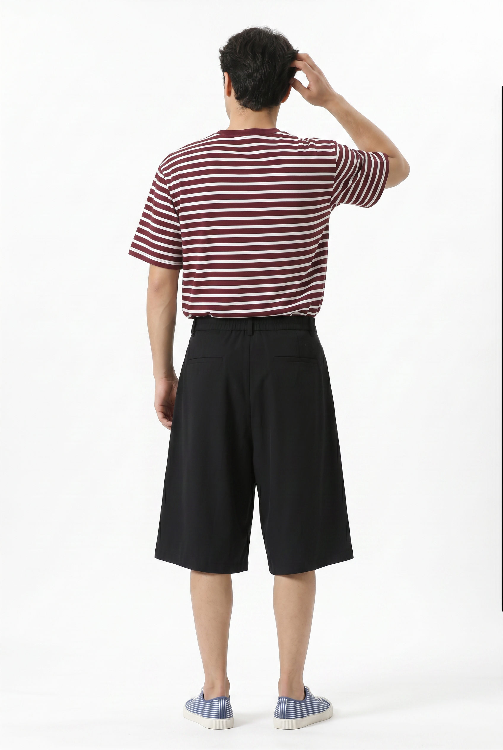 Black Relaxed Drawstring Shorts