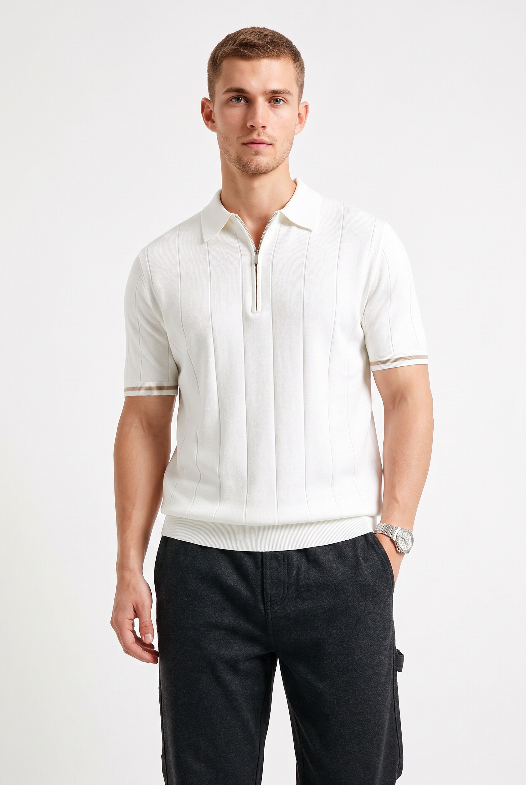 White Oversized Crew Neck Tee