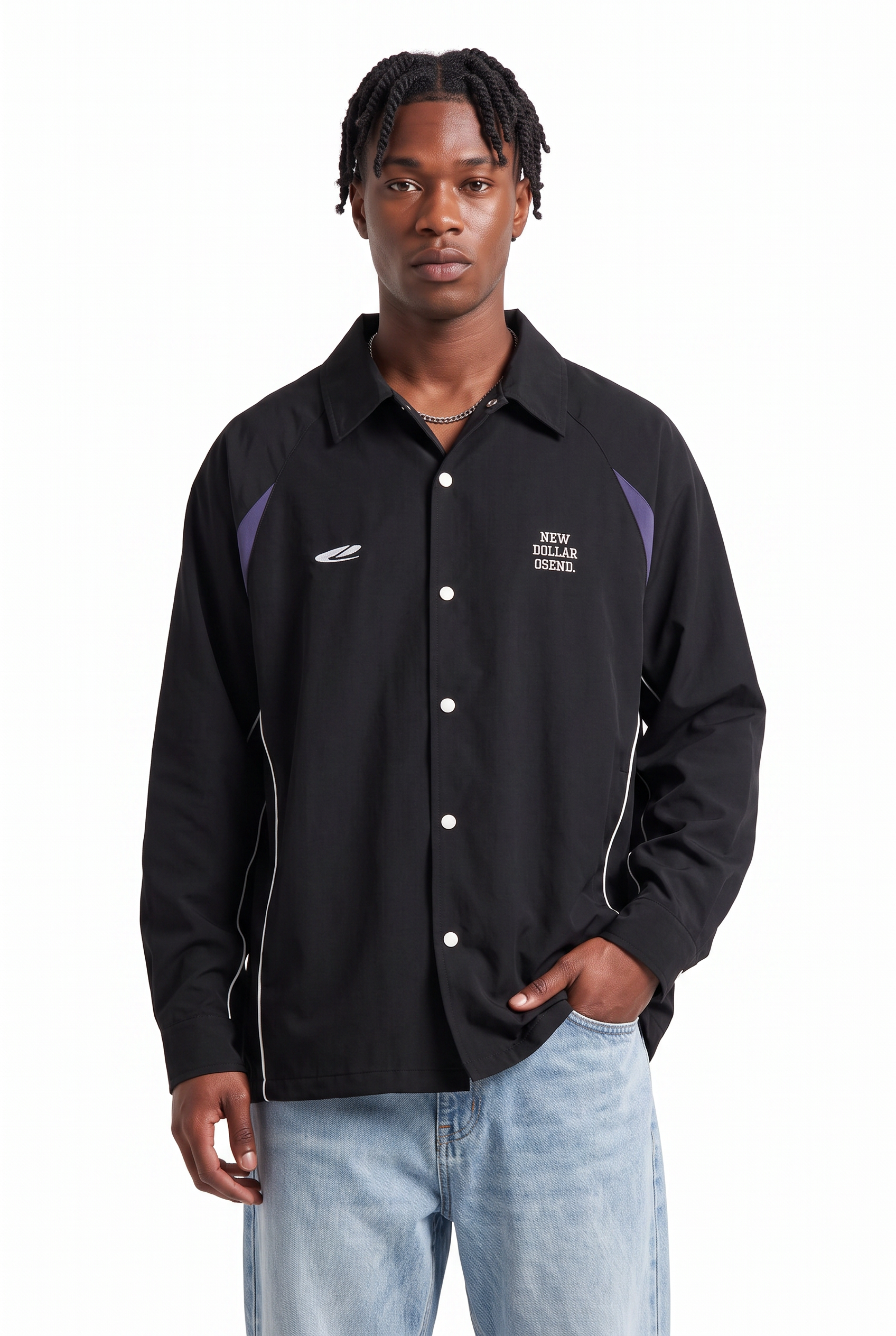 Black Chest Pocket Casual Shirt