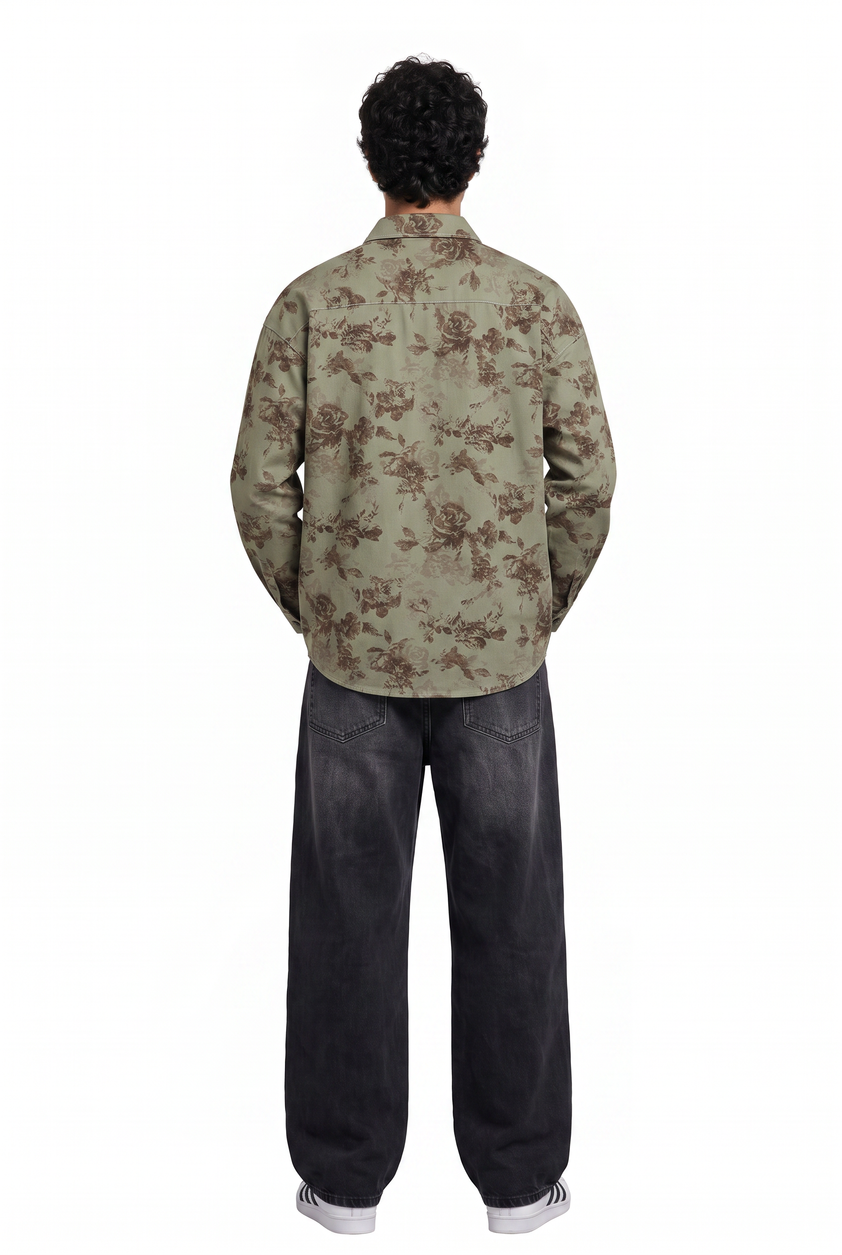 Olive Chest Pocket Casual Shirt