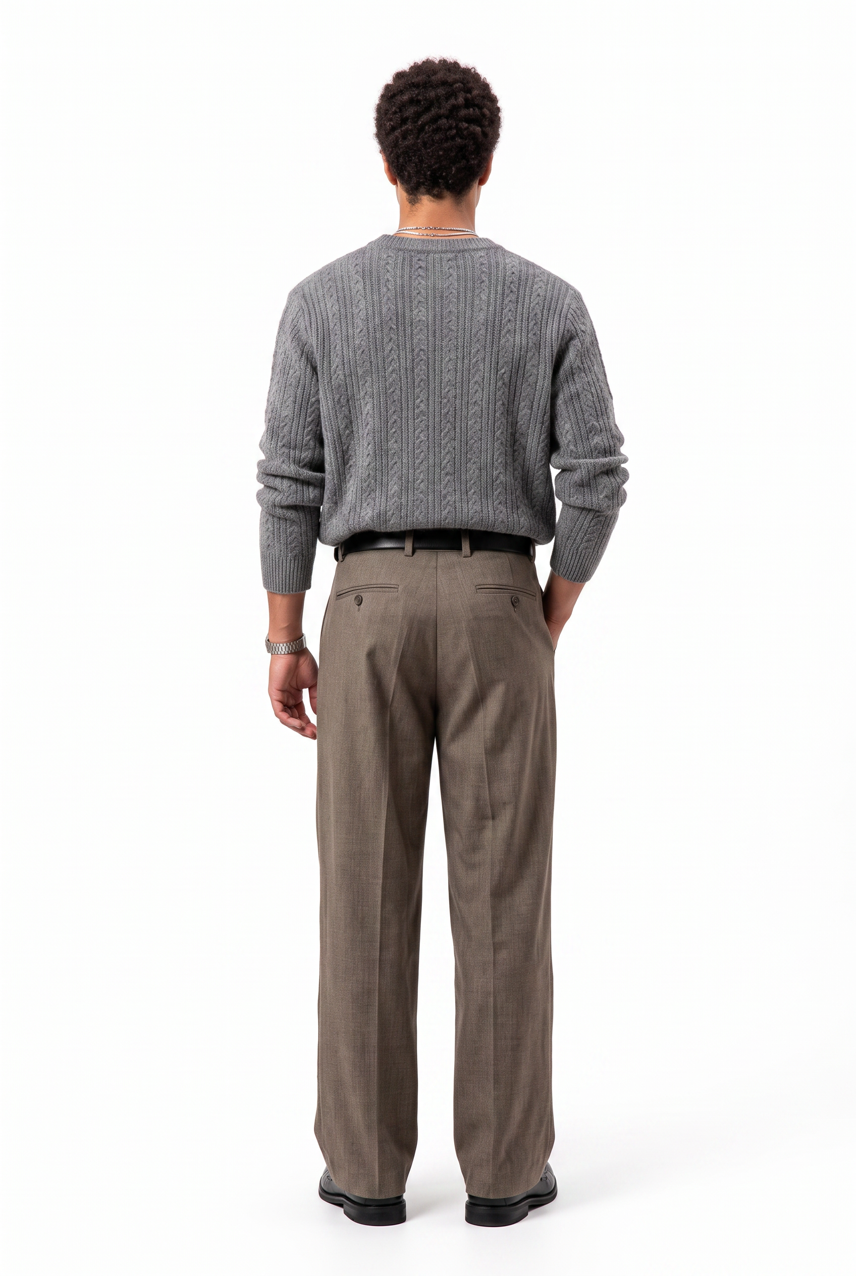 Olive Drawstring Tapered Casual Trousers