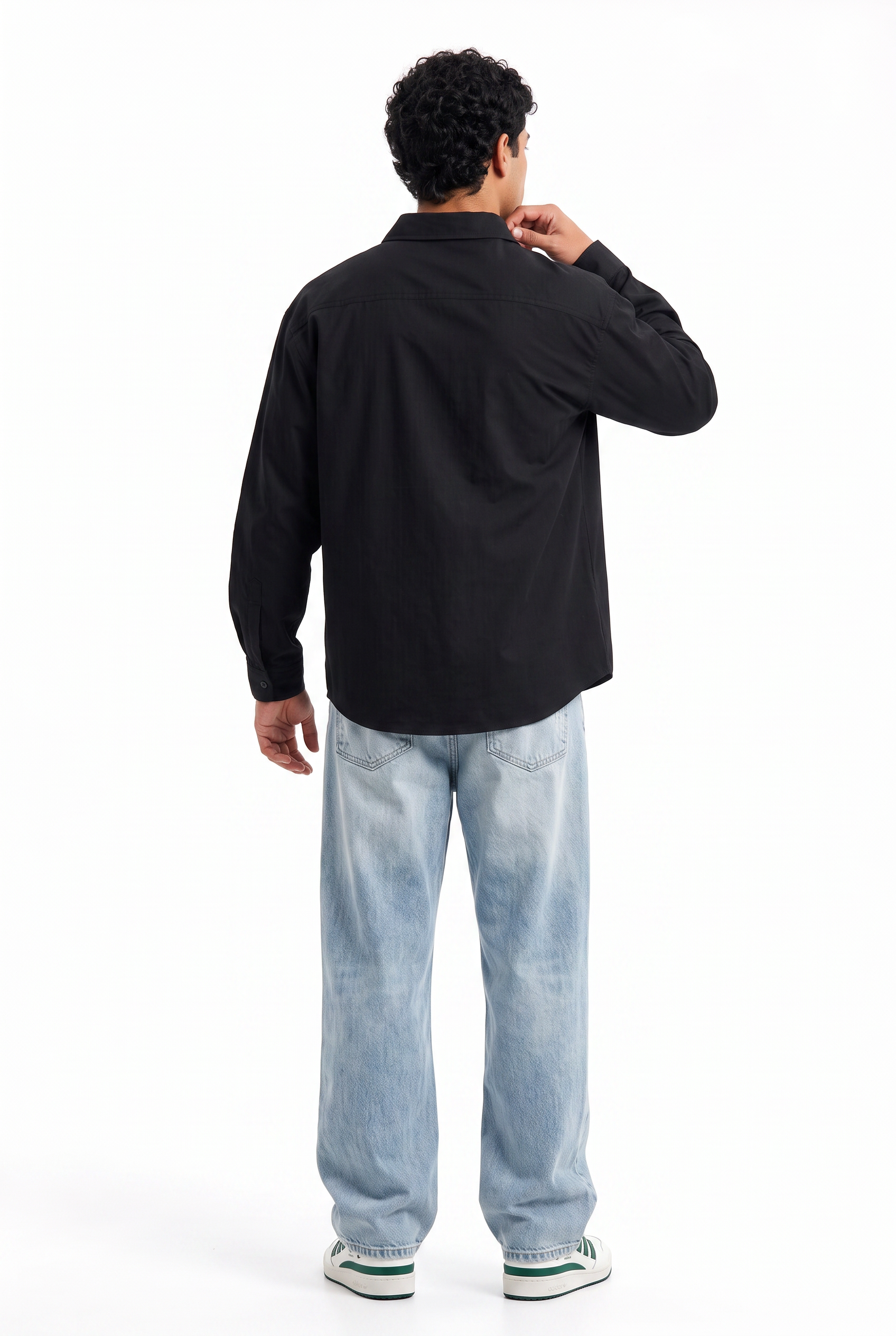 Black Chest Pocket Casual Shirt