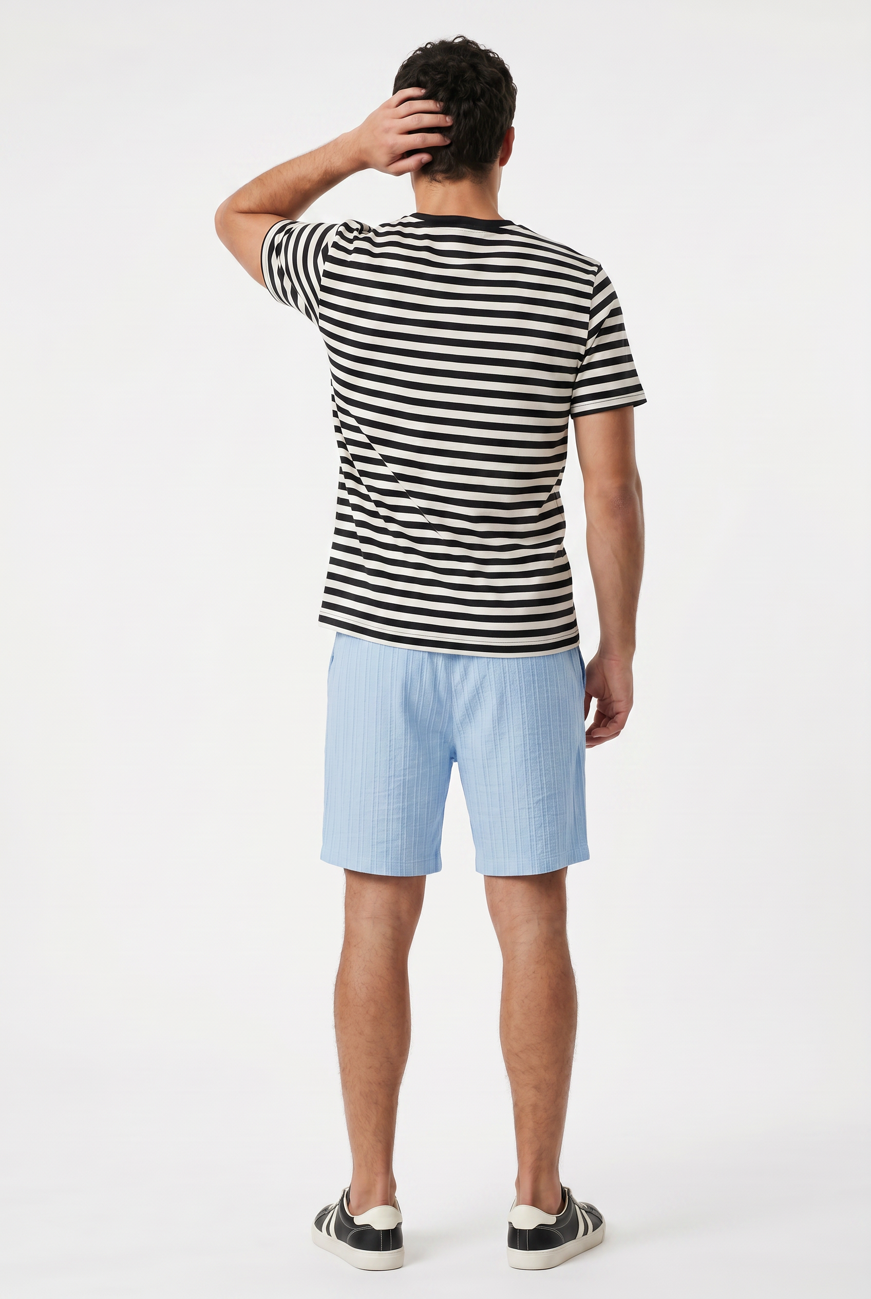 Blue Relaxed Casual Shorts