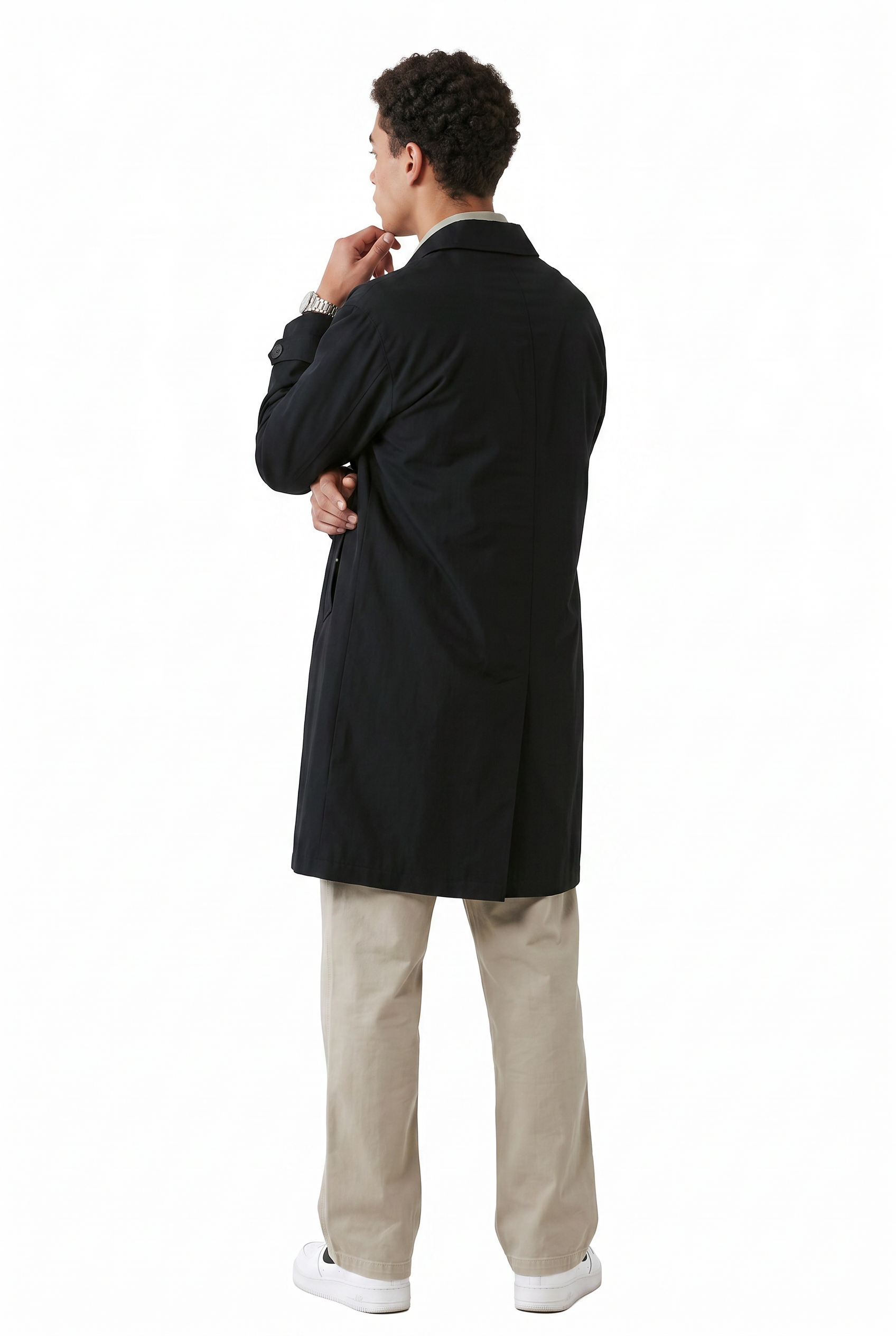 Navy Slim Single-Button Blazer