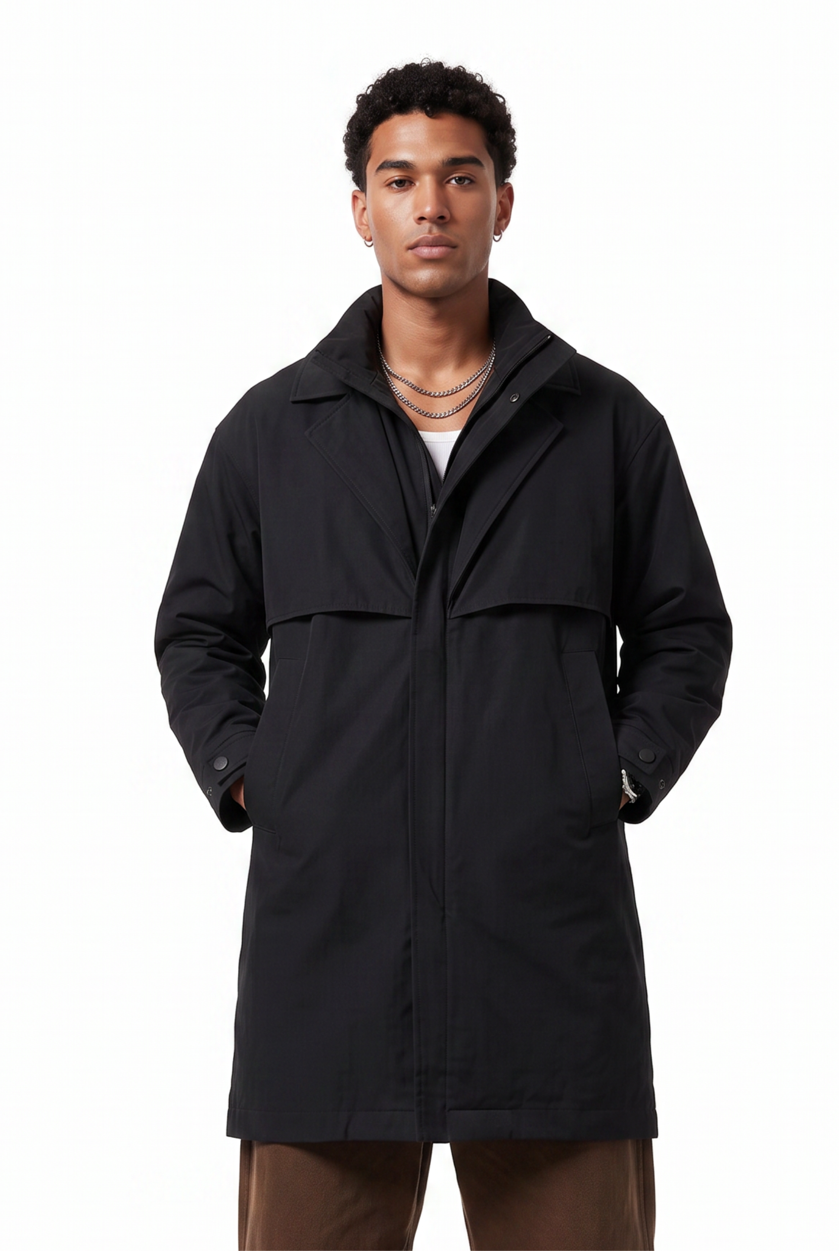 Black Single-Button Slim Blazer