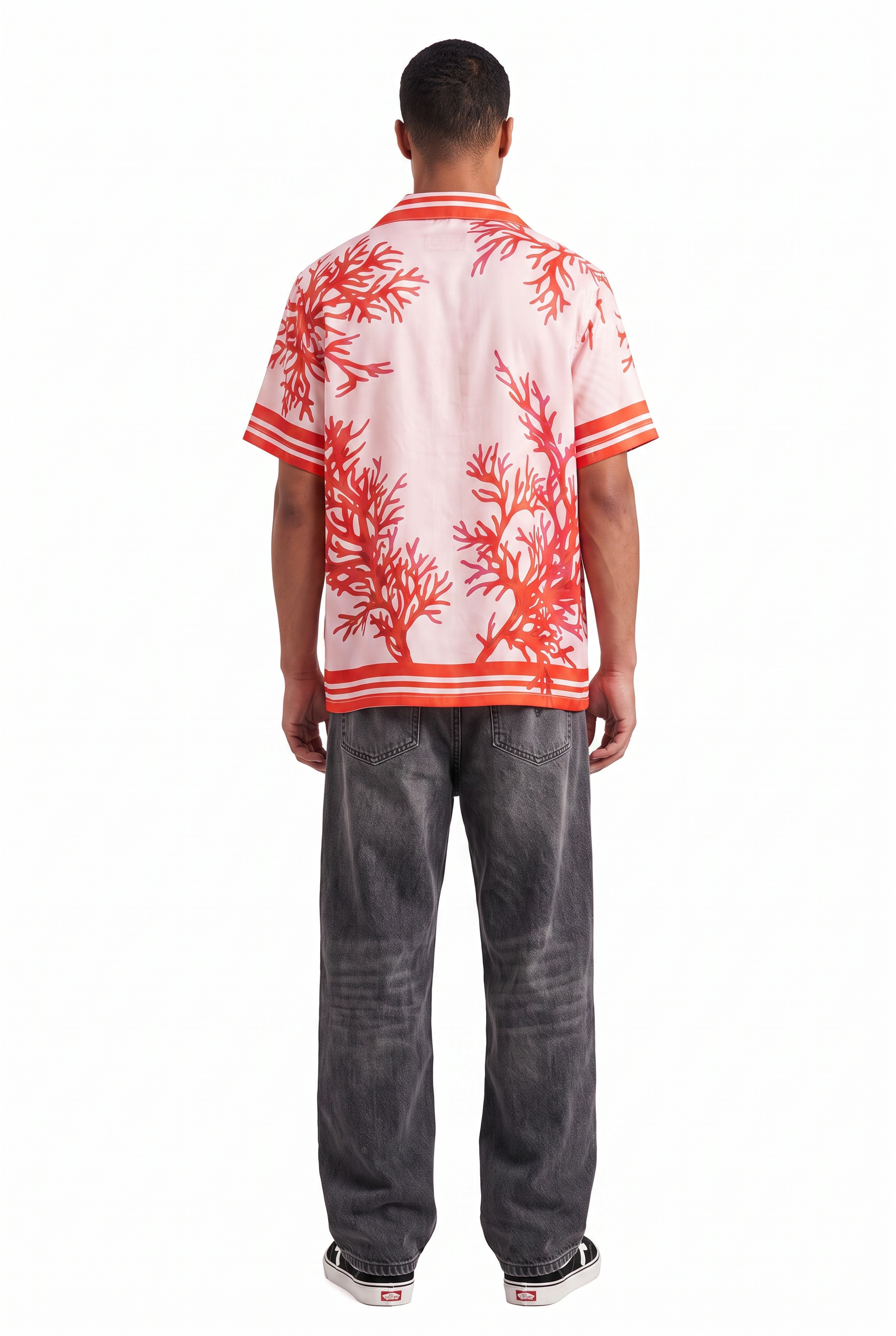 Orange Chest Pocket Casual Shirt